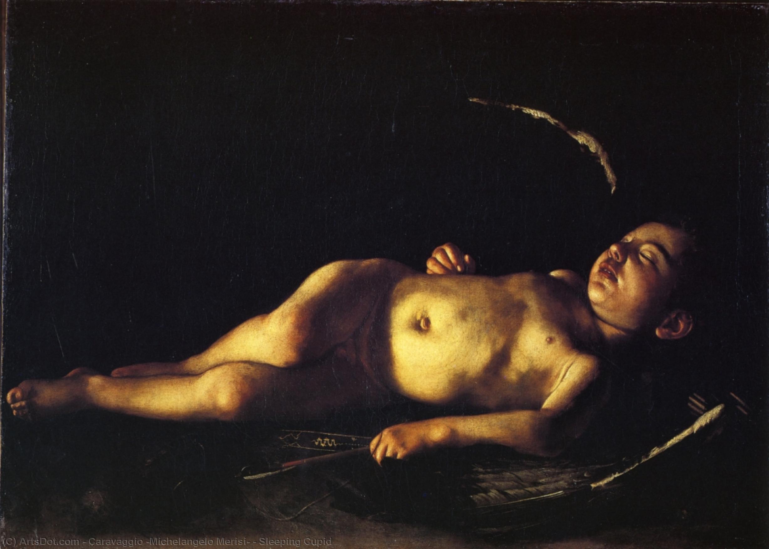 Cupid النائم — كارافاجيو