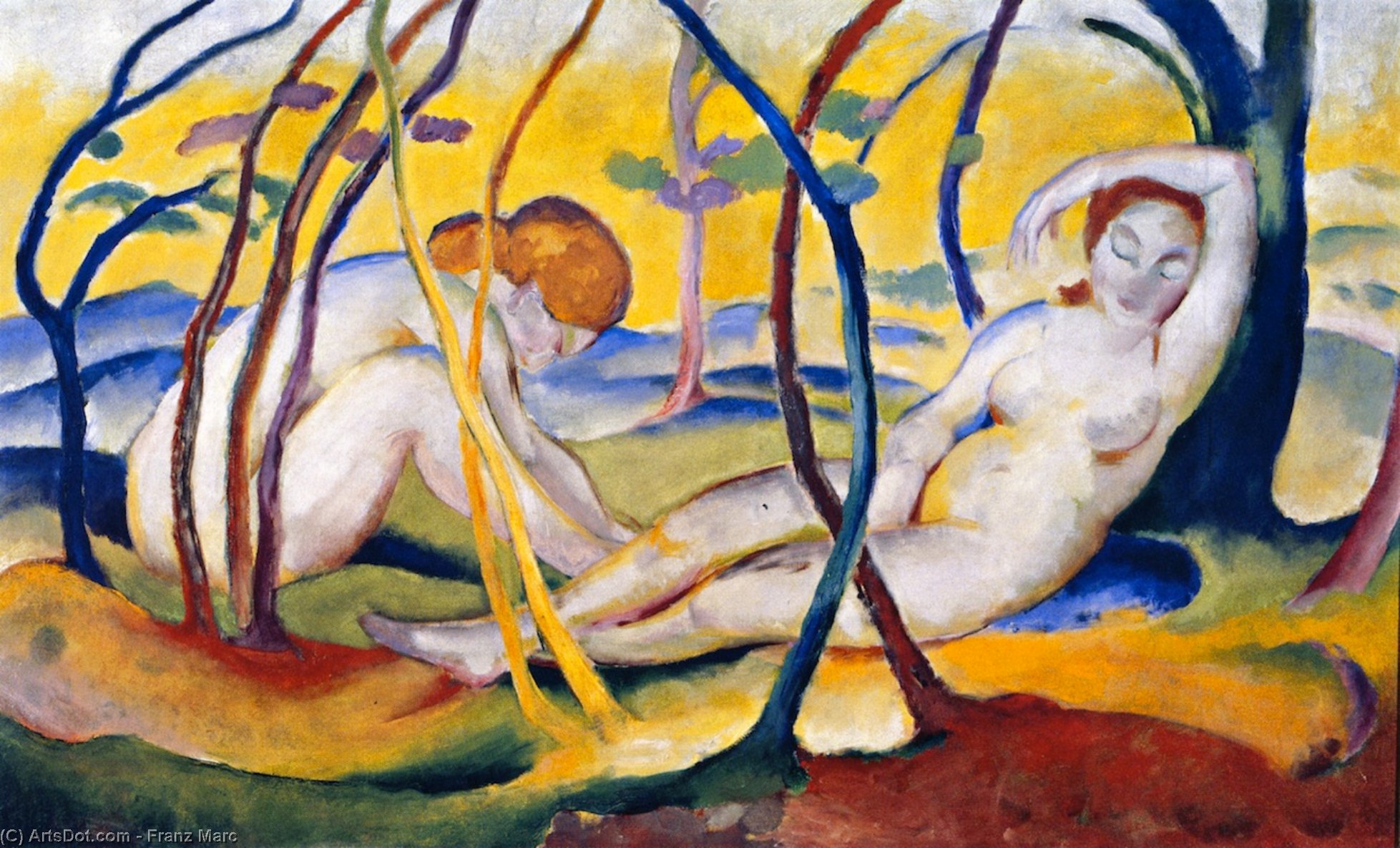 Nudisten Im Freien — Franz Marc