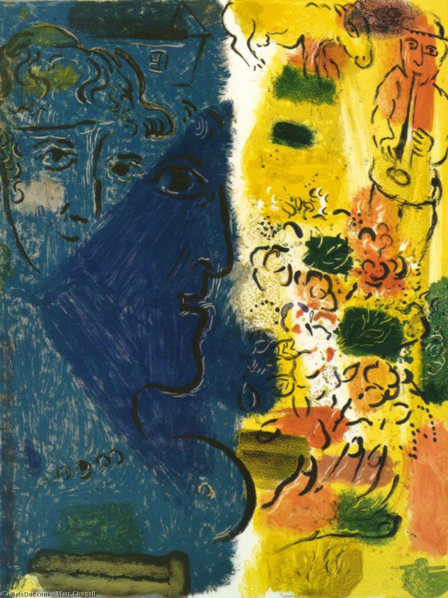 El Rostro Azul — Marc Chagall