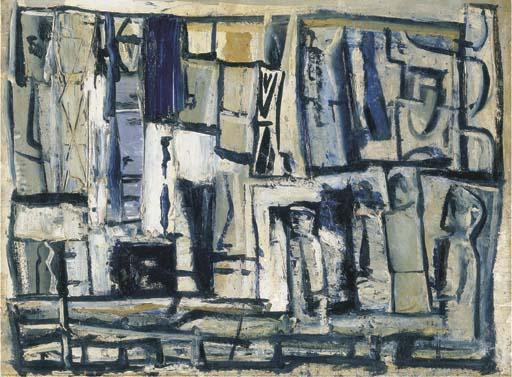 Composition Gray-blue — Mario Sironi