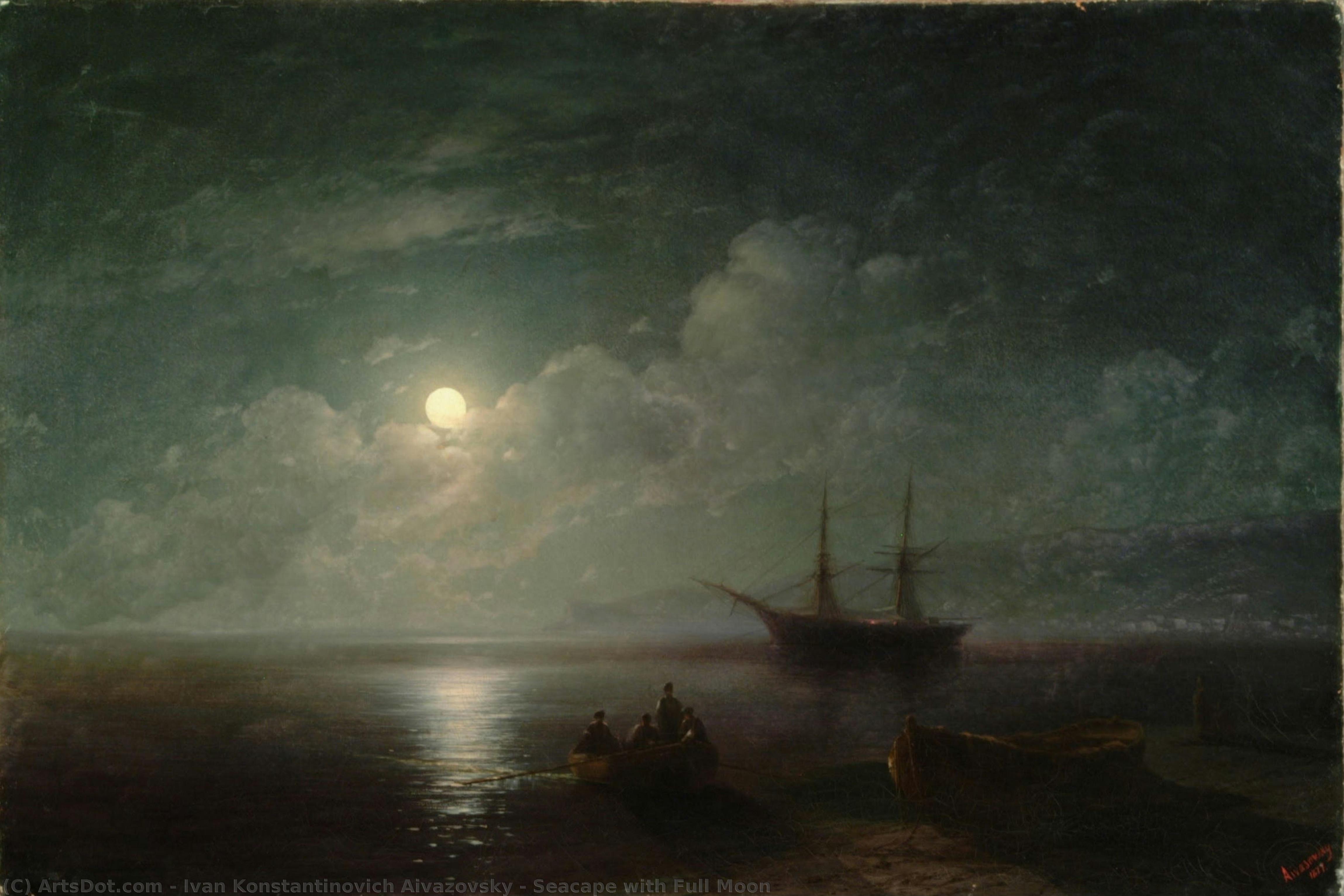 Seacape With Full Moon — Ivan Ajvazovskij