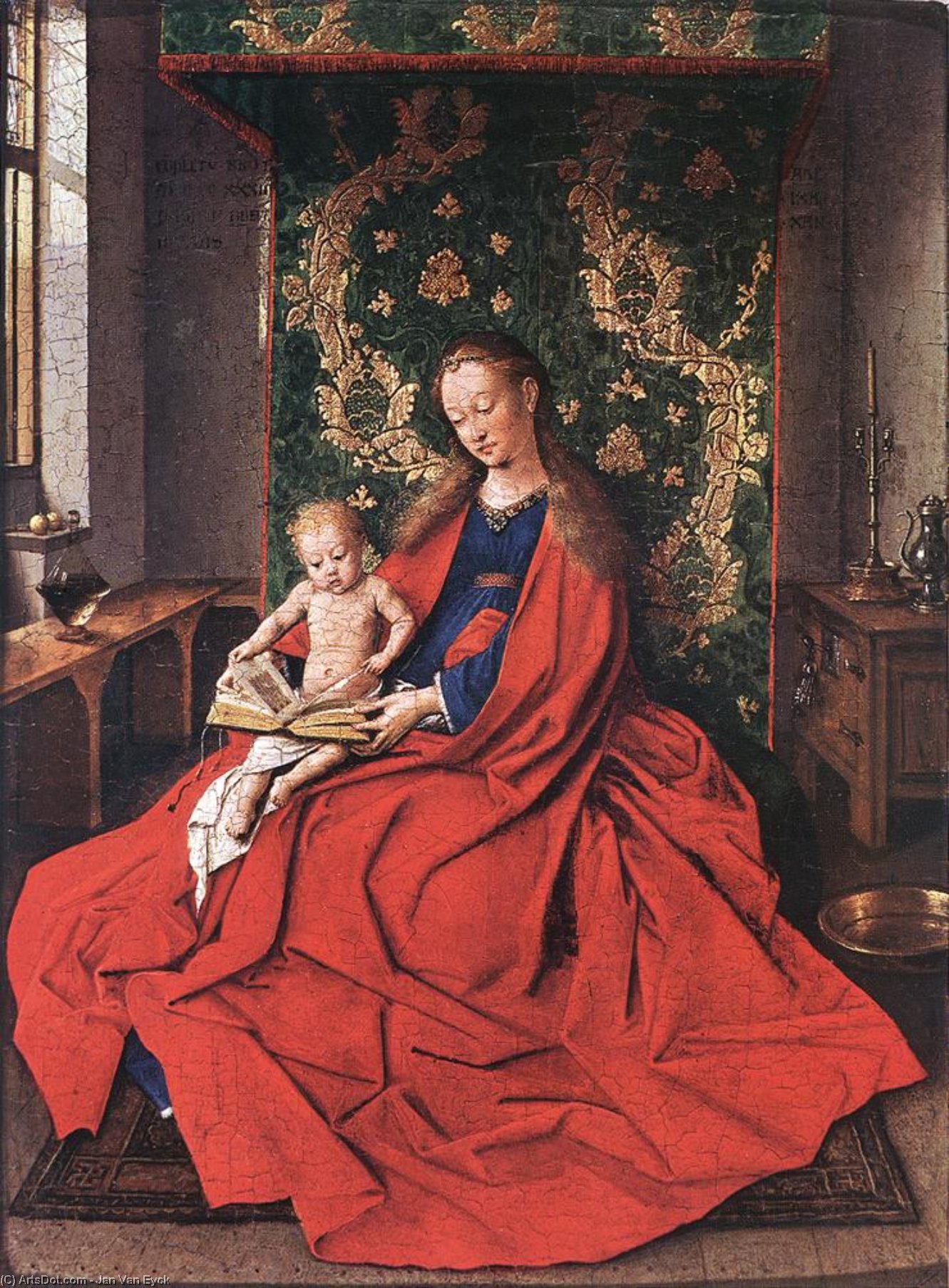 Madonna With The Child Reading — يان فان إيك