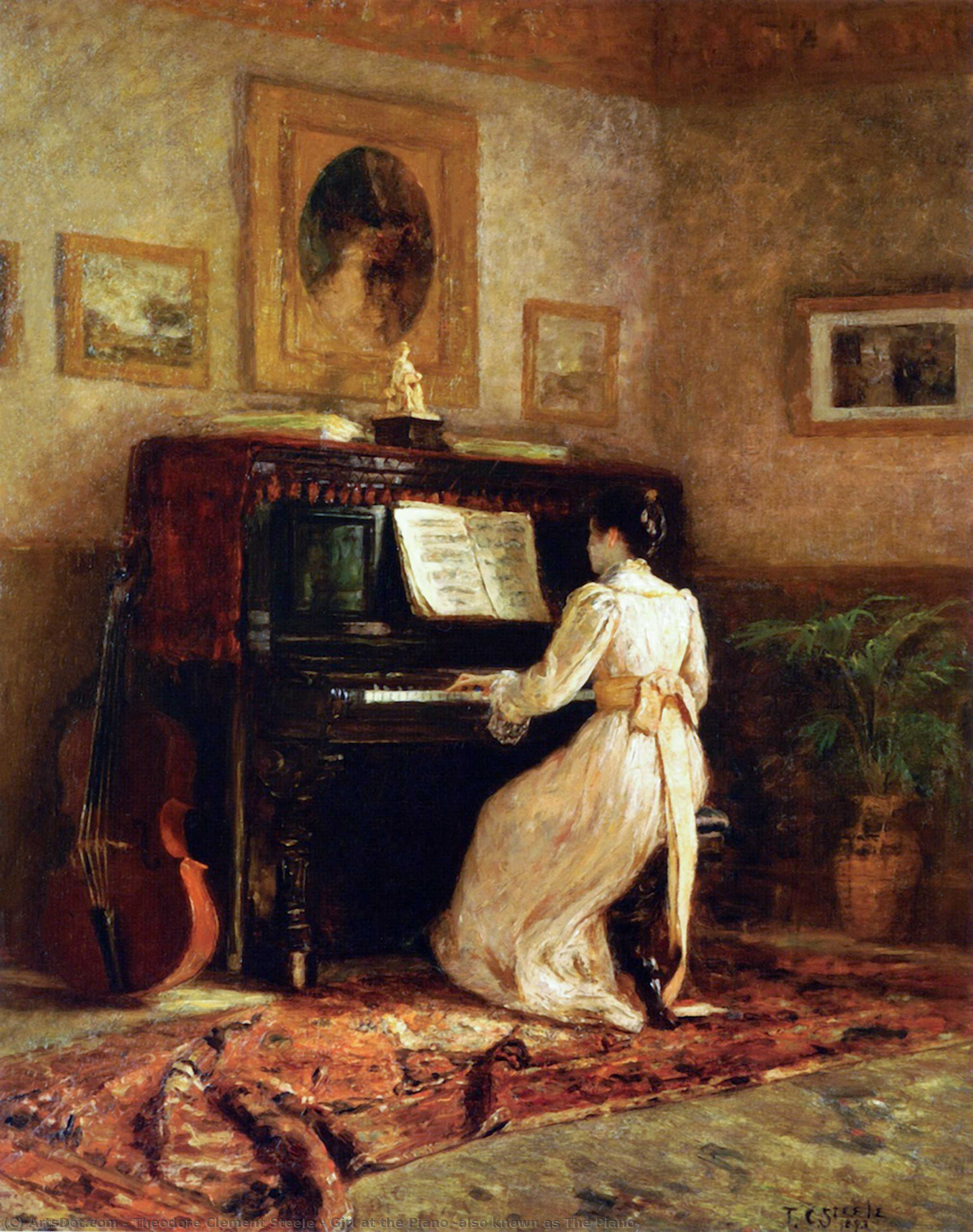 Girl At The Piano (also Known As The Piano) — Theodore Clement Steele