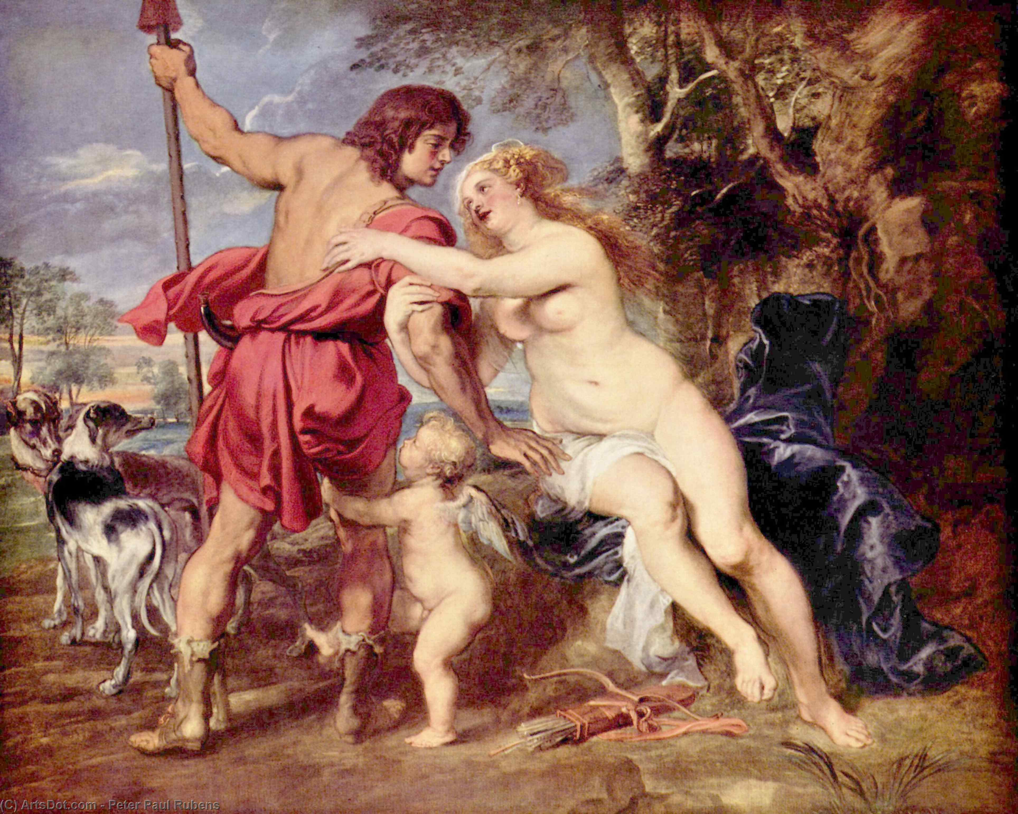 Venüs Ja Adonis — Peter Paul Rubens