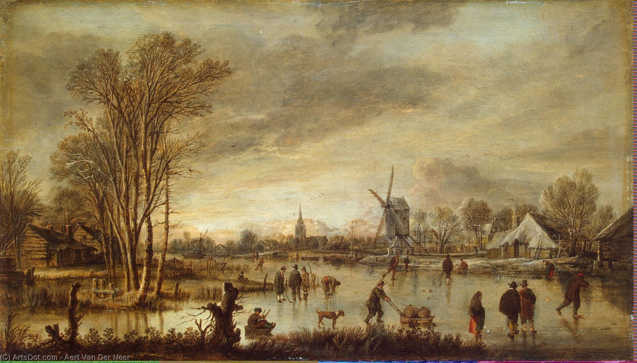 River In Winter — Aert Van Der Neer