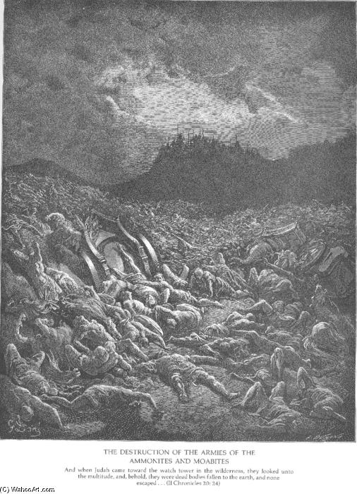 The Ammonite And Moabite Armies Are Destroyed — Paul Gustave Doré