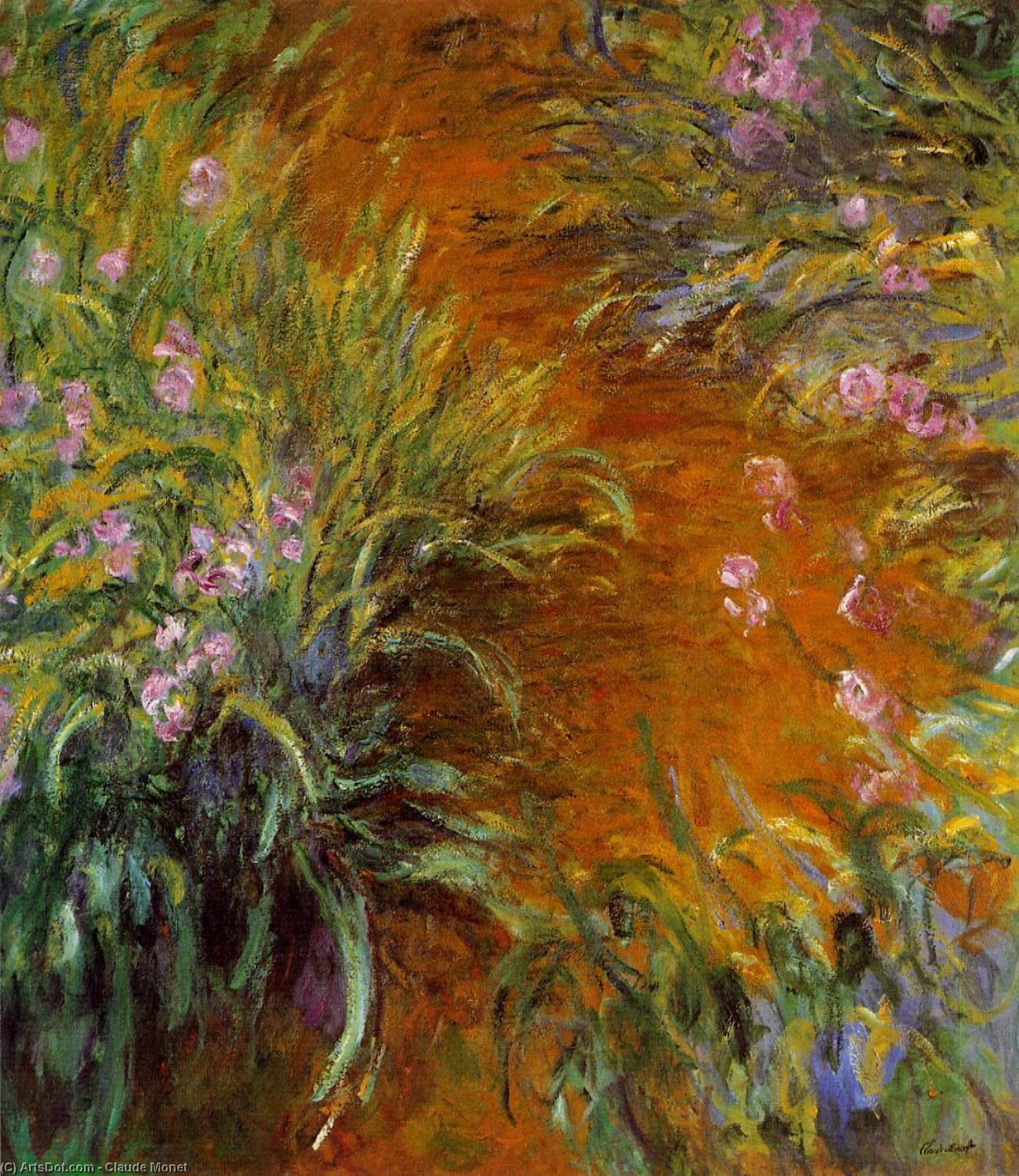 The Path Through The Irises — Claude Monet