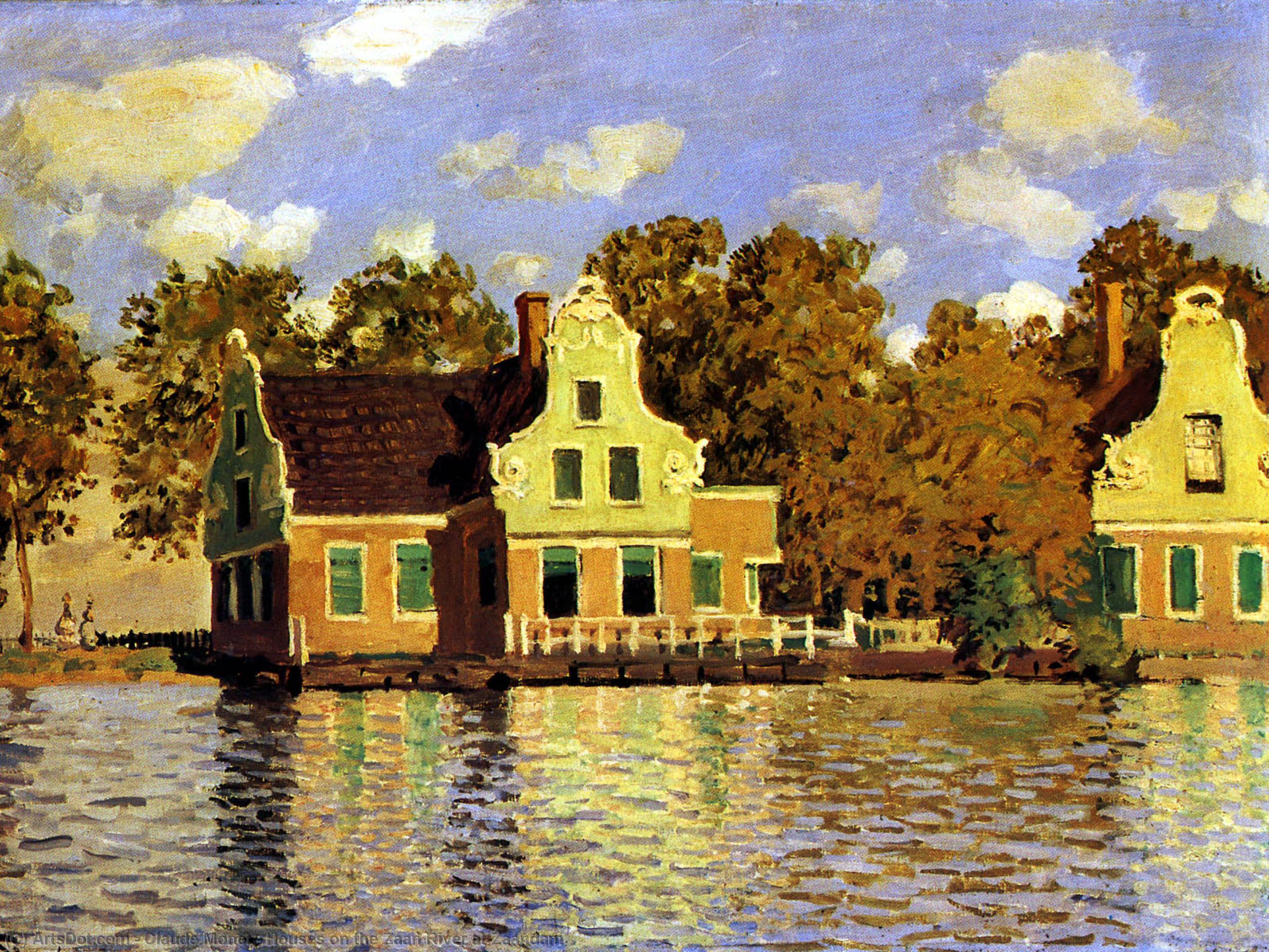 Case Sulla Riva Del Fiume Zaan A Zaandam — Claude Monet
