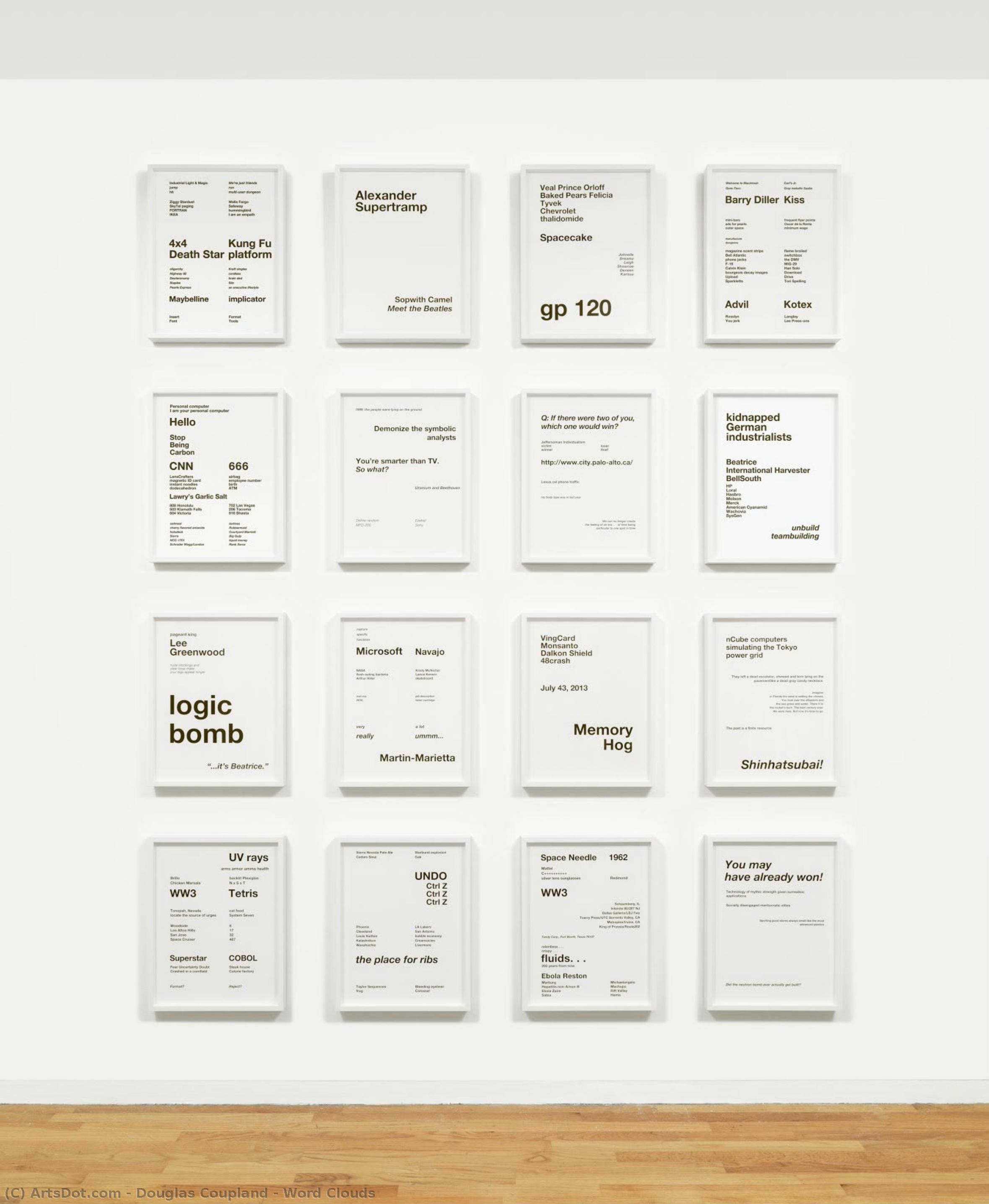 Word Clouds — Douglas Coupland