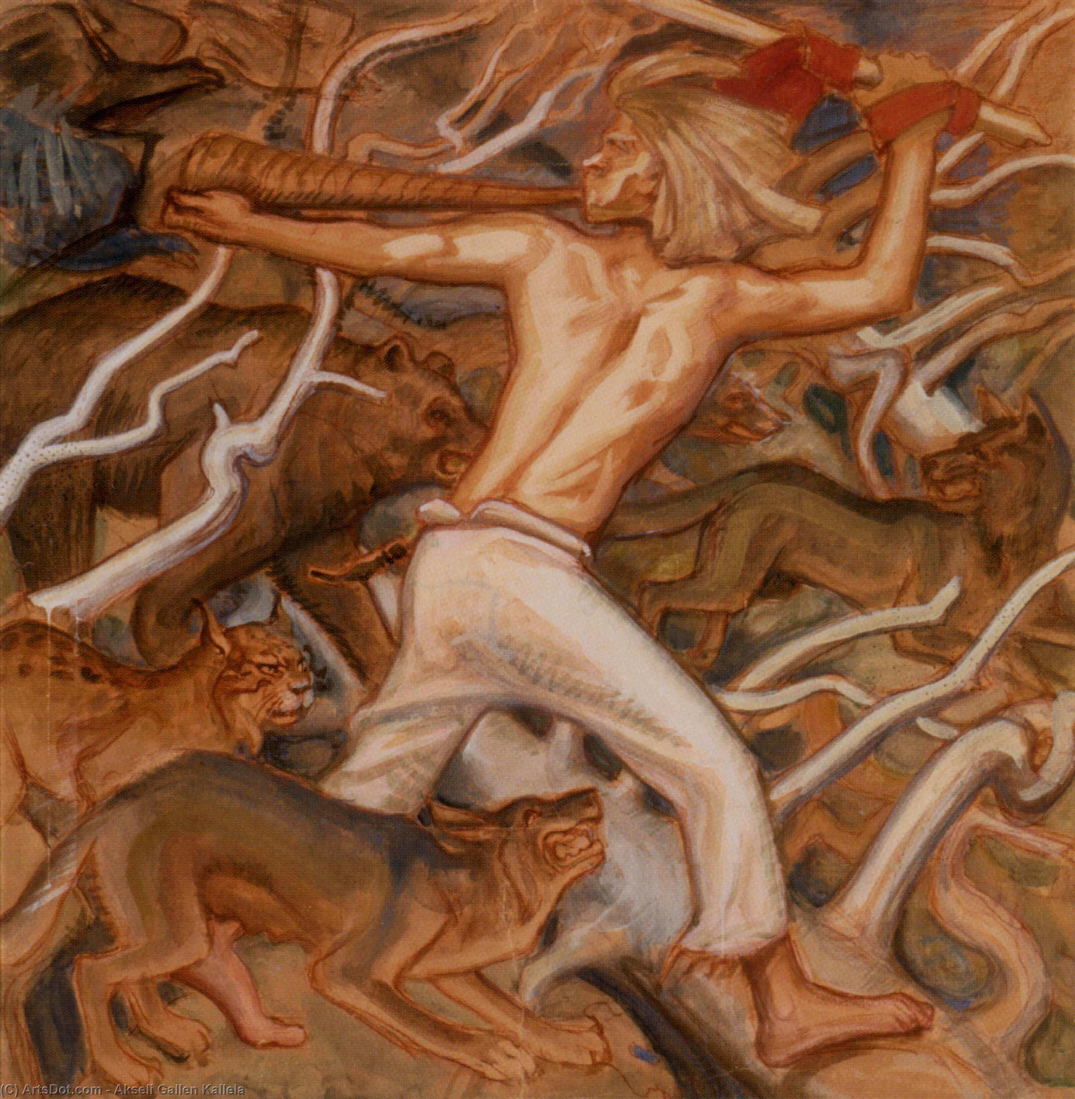 Kullervo Ve Çalıları Soyguna Karşı — Akseli Gallen-kallela