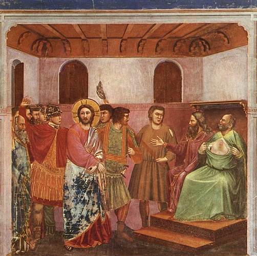 Chrystus Przed Kajfaszem — Giotto Di Bondone