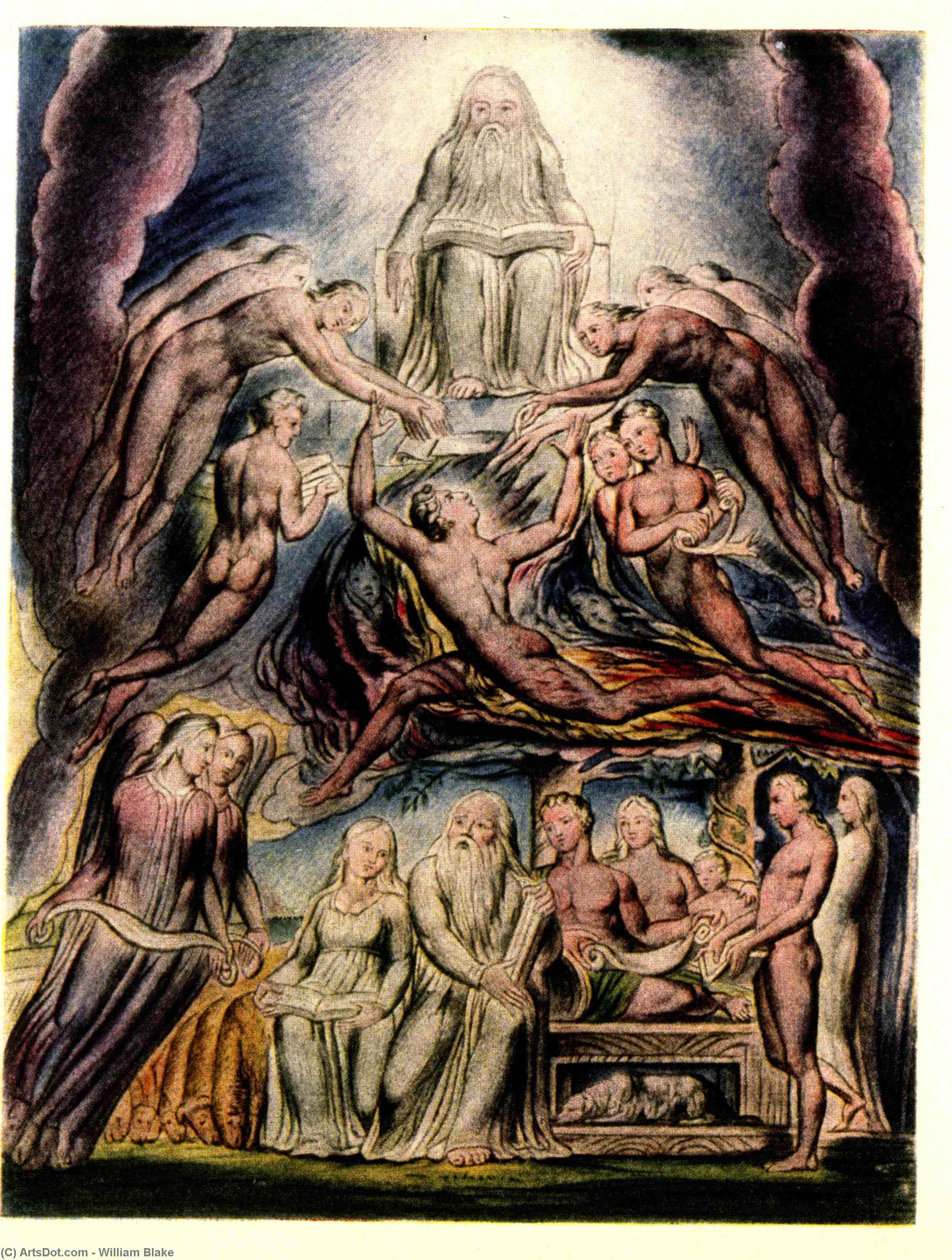 Satán Ante El Trono De Dios — William Blake
