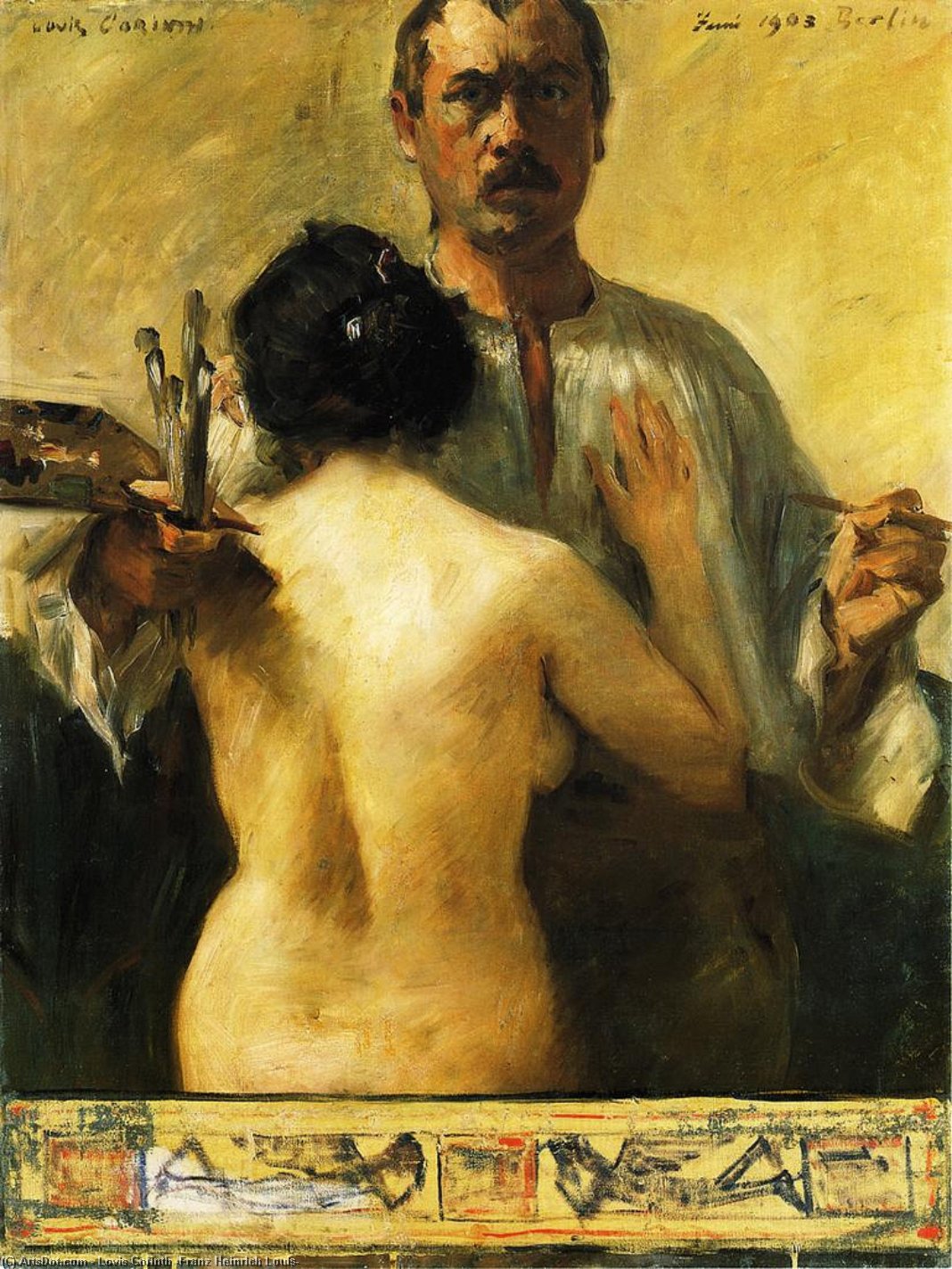 Self Portrait With Model — Lovis Kornuth