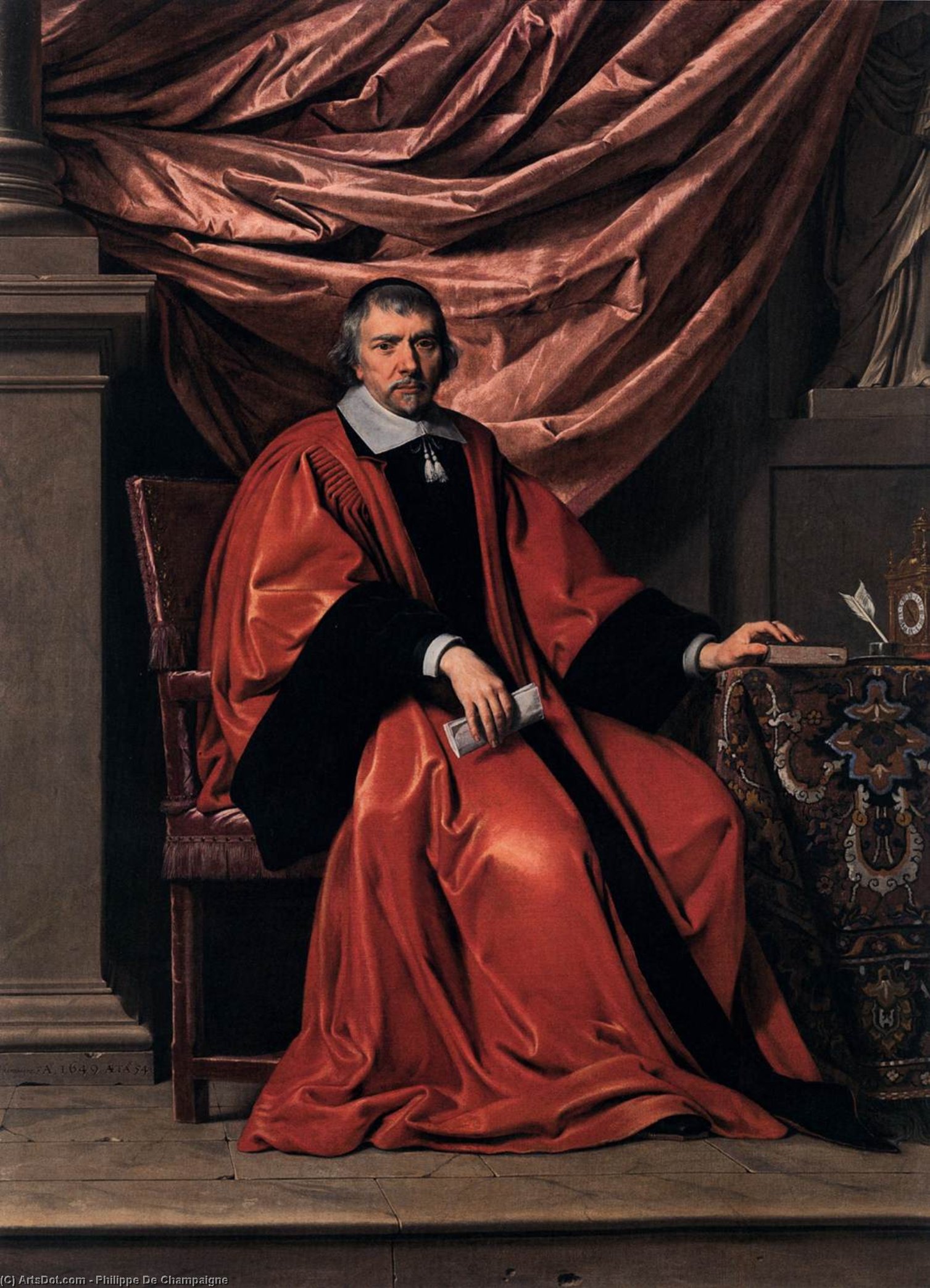 Porträt Von Omer Talon — Philippe De Champaigne