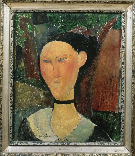 Femme Avec Une Bande Noire — Amedeo Clemente Modigliani