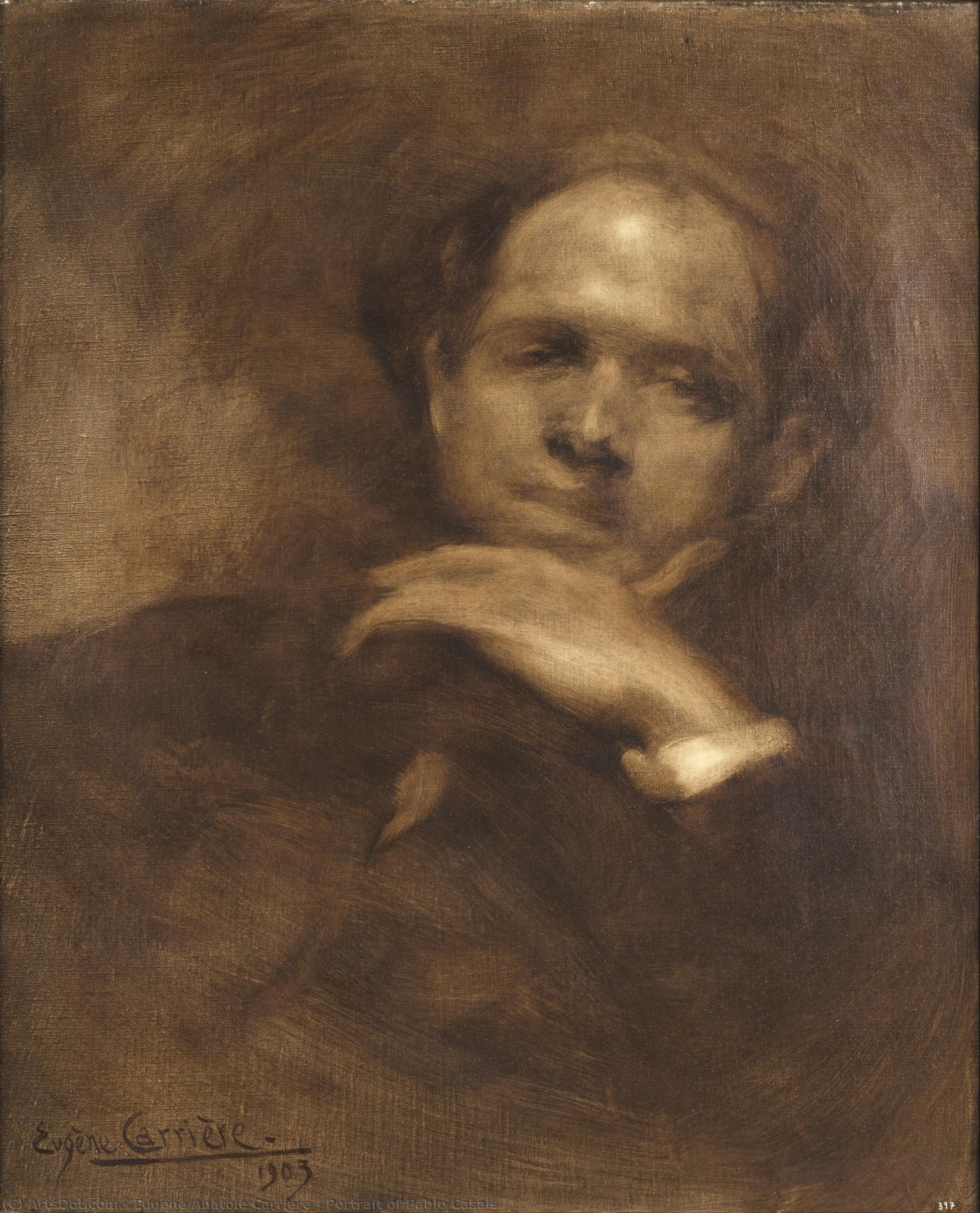 Retrato De Pablo Casals — Eugène Anatole Carrière