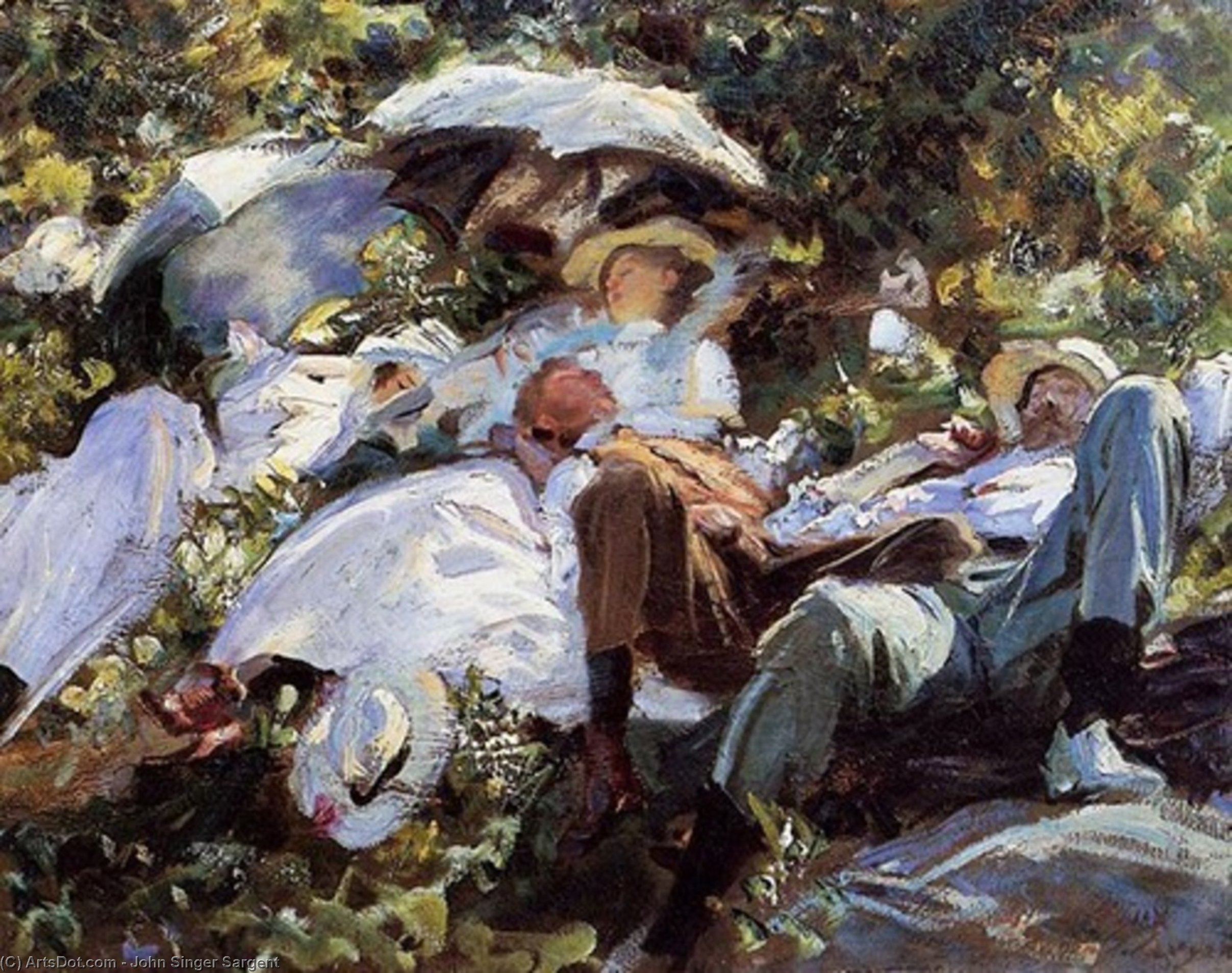 Groupe Sous Les Parasols — John Singer Sargent