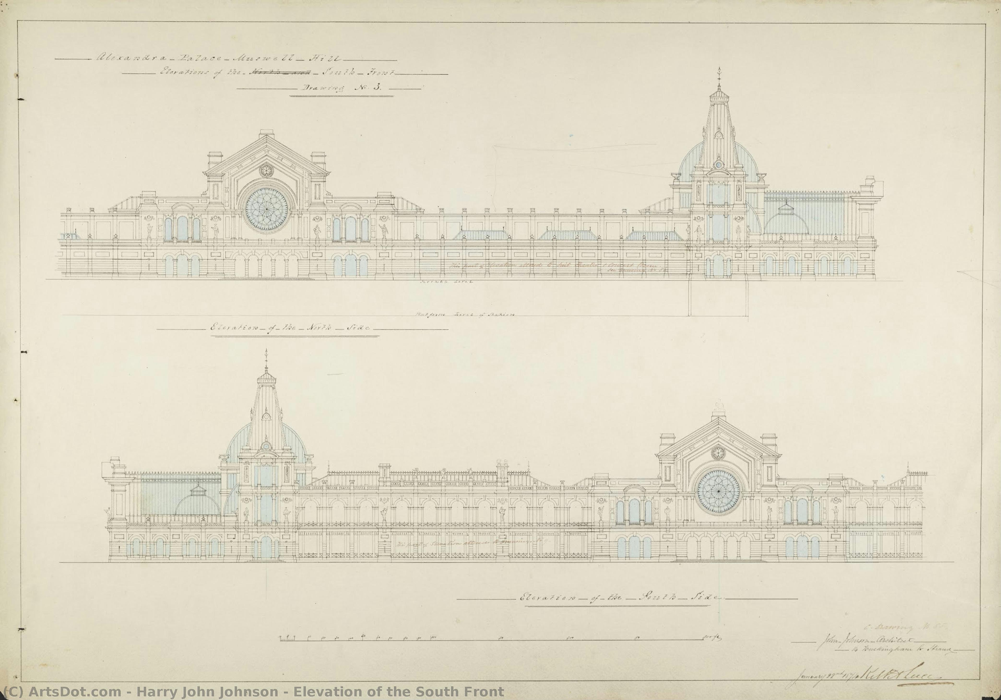 Elevation Of The South Front — Harry John Johnson