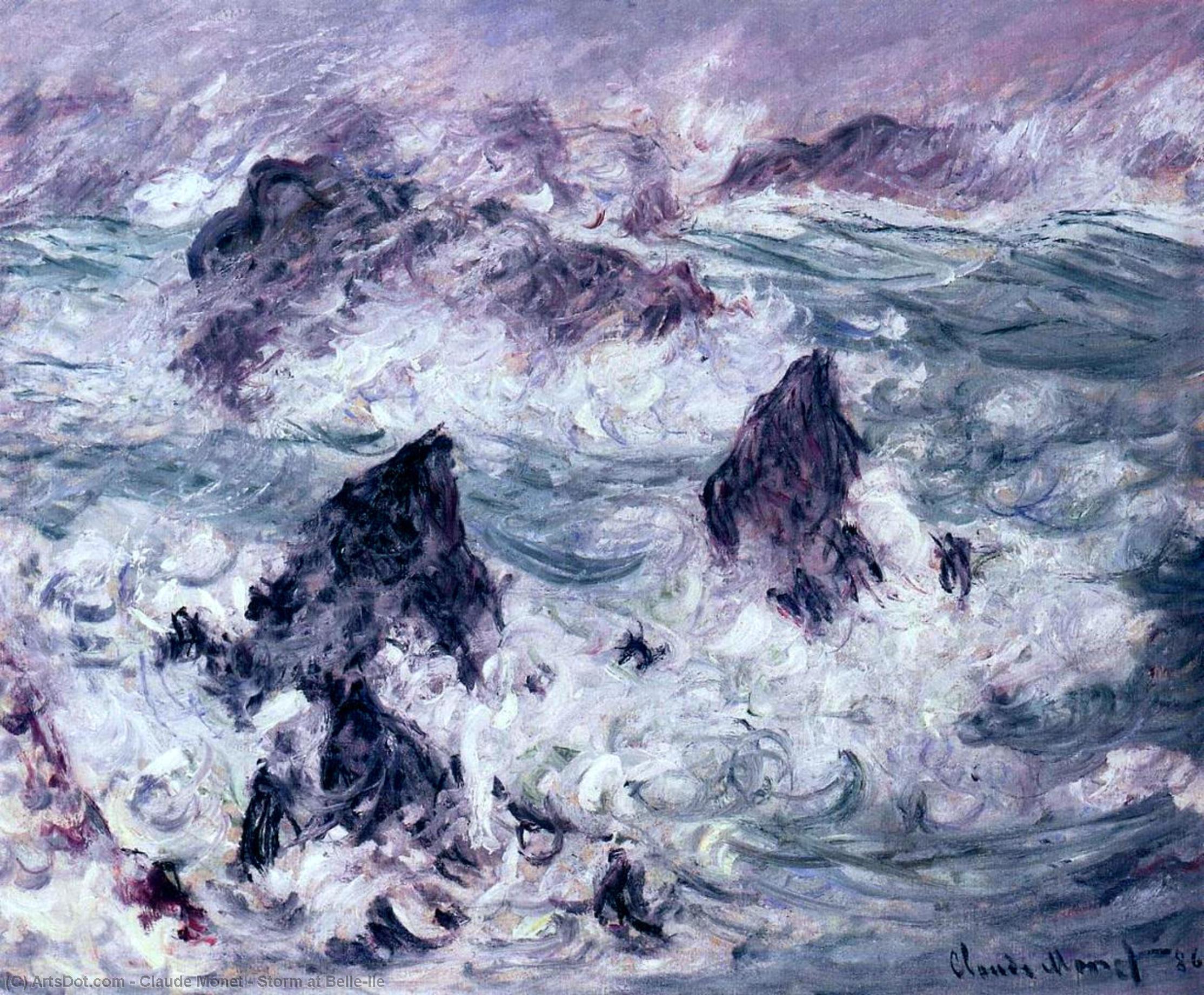 Storm Ved Belle-ile — Claude Monet