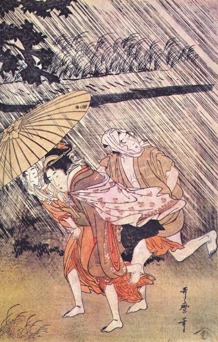 Shower — Kitagawa Utamaro