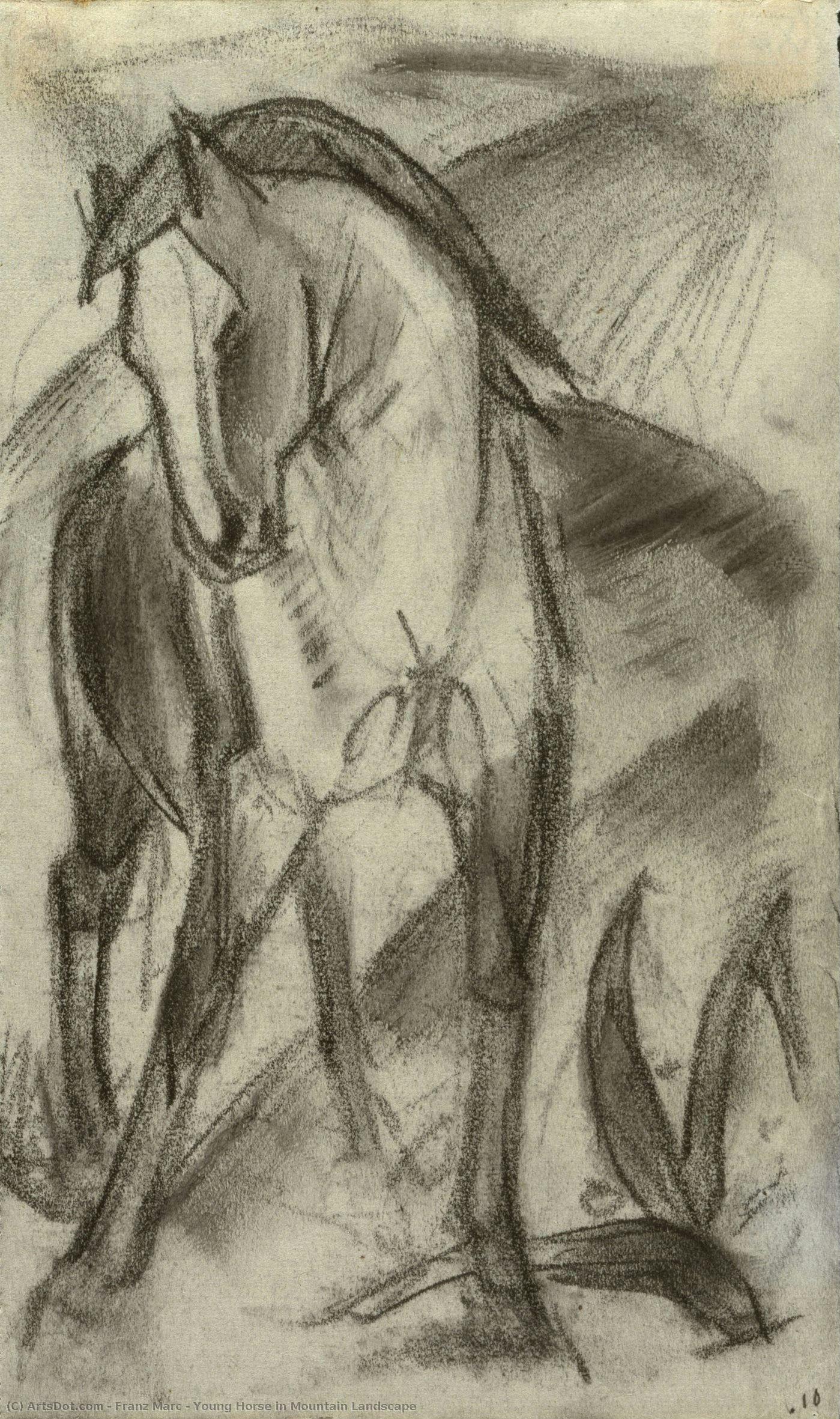 Junges Pferd Landschaft — Franz Marc