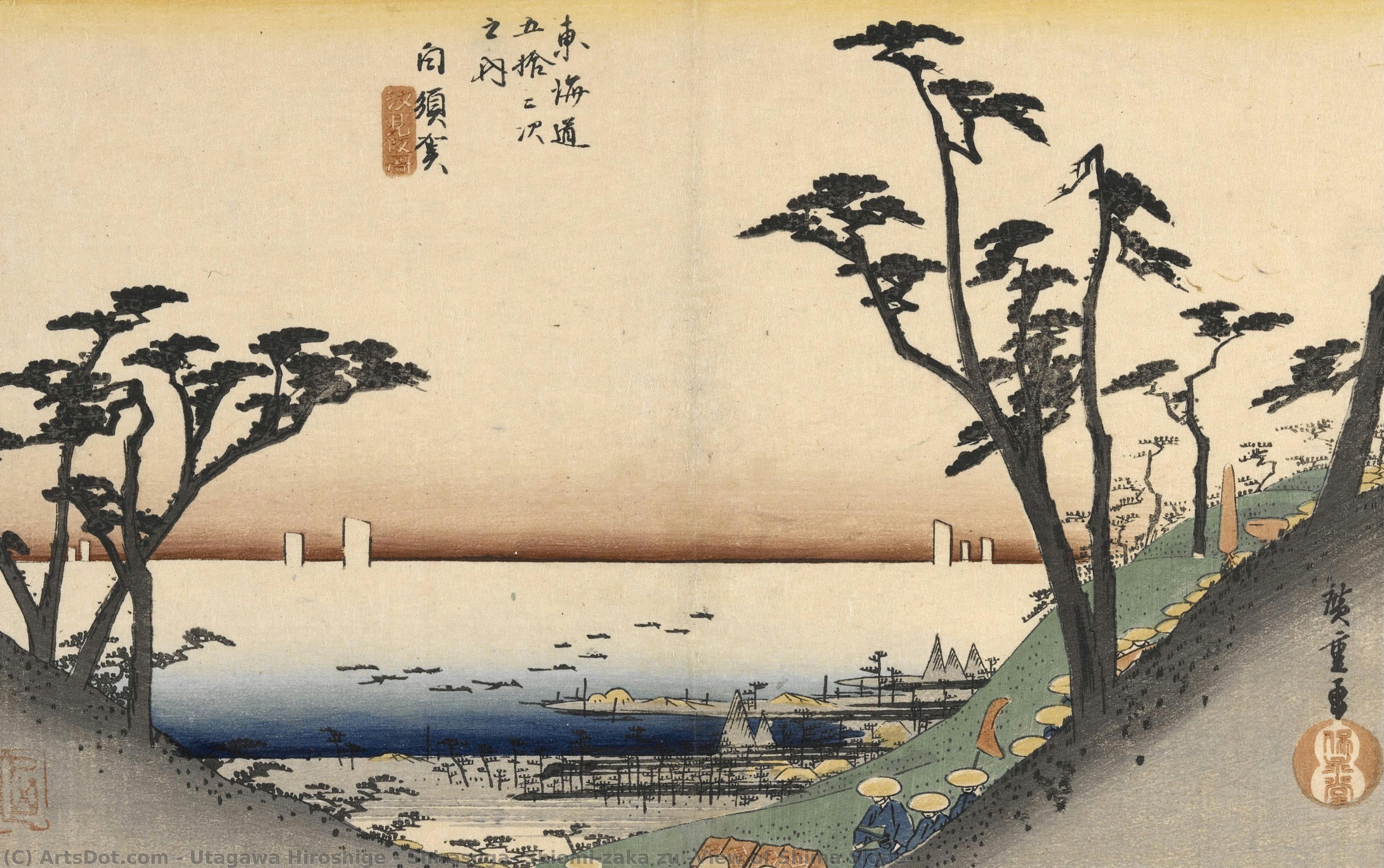 Shirasuga, Shiomi-zaka Zu (view Of Shima Slope) — Utagawa Hiroshige