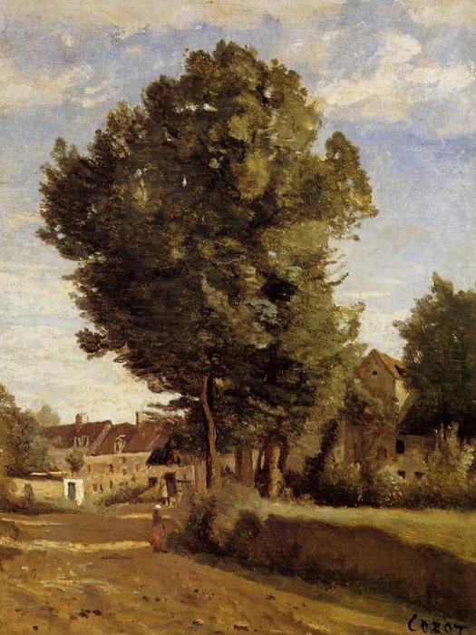 Un Pueblo Cerca De Beauvais — Jean-baptiste-camille Corot