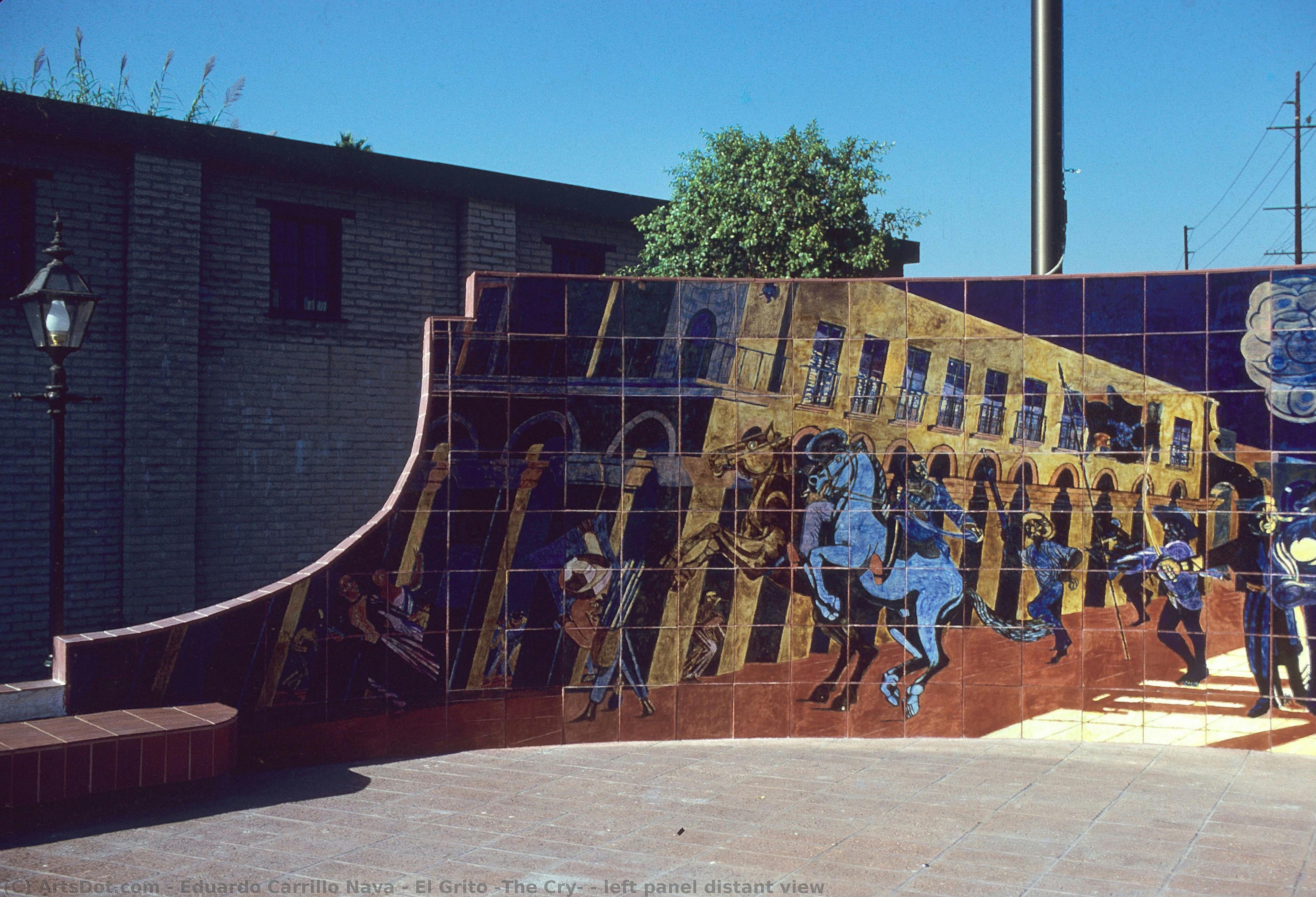 El Grito (the Cry) – Left Panel Distant View — Eduardo Carrillo Nava