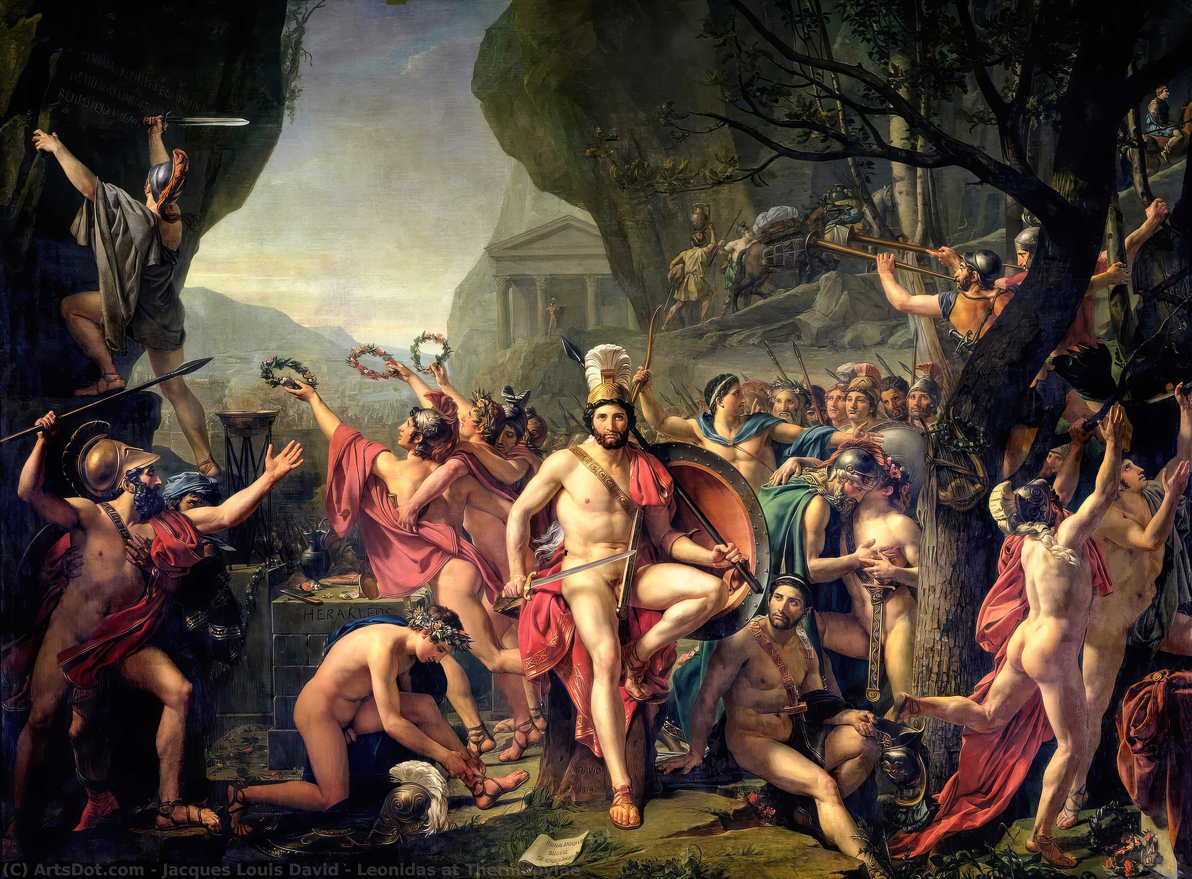 Leonidasz Thermopýlében — Jacques-louis David