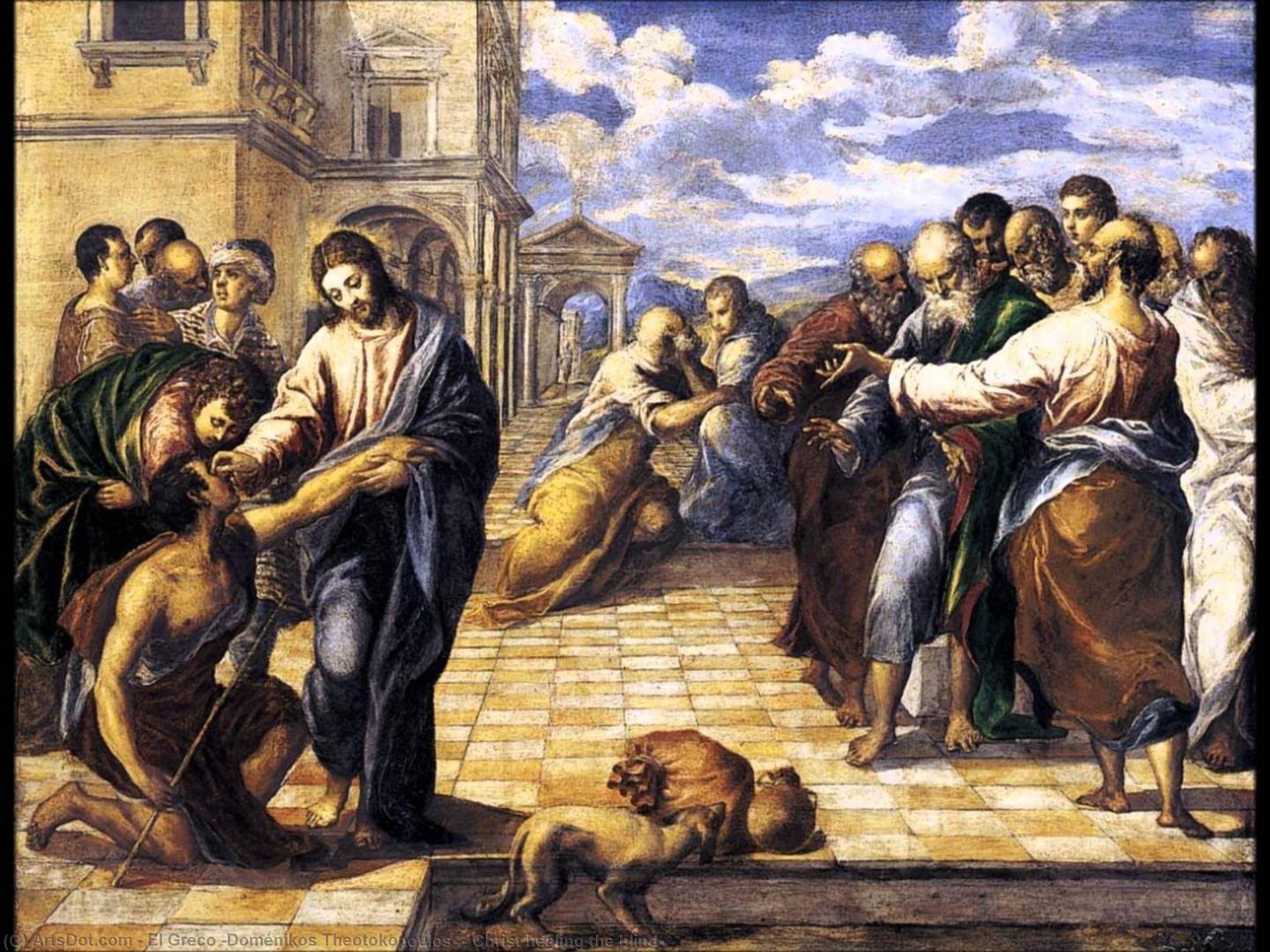 Christus Heilt Die Blinden — El Greco