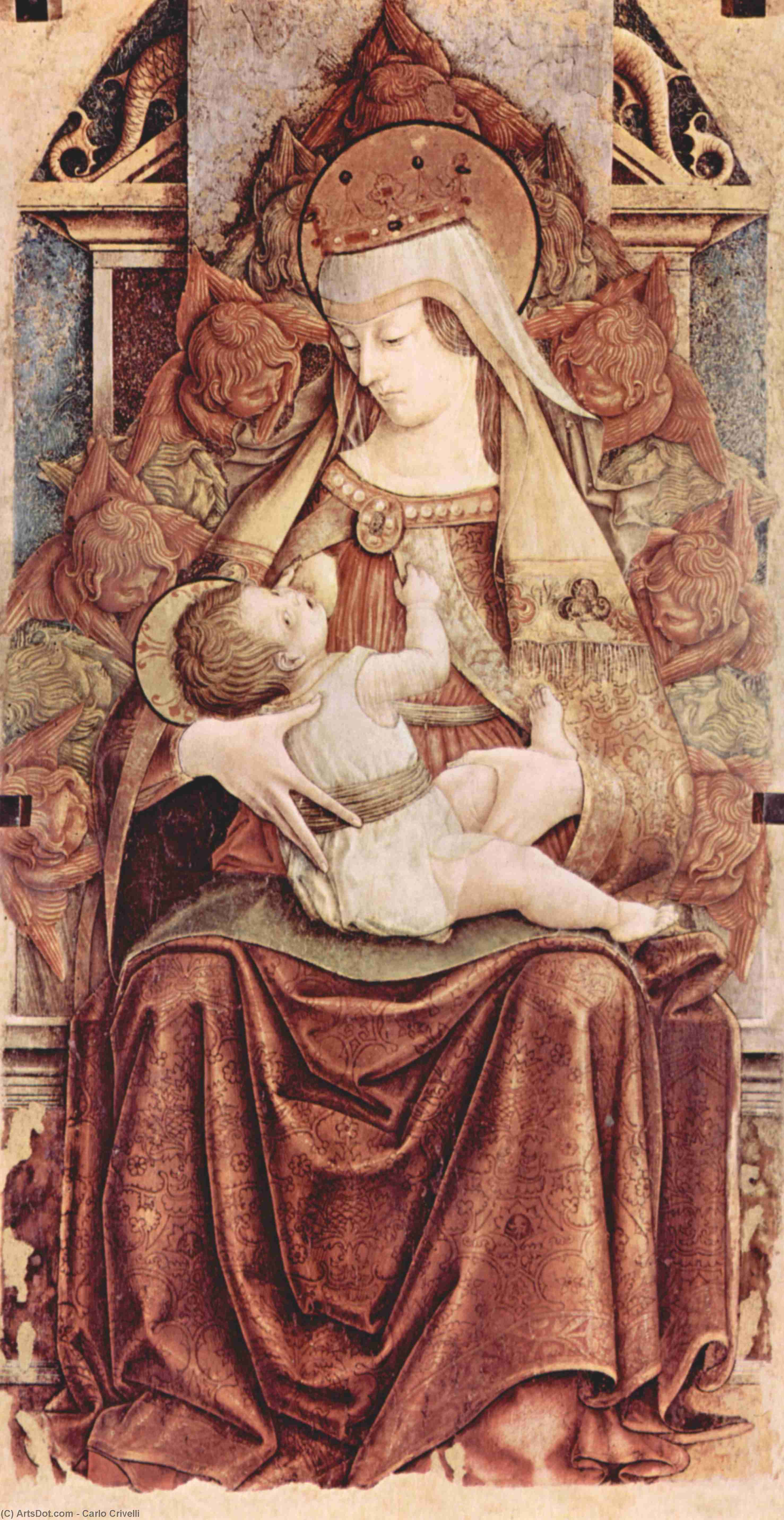 Enthroned Madonna (enthroned Maria Lactans) — Carlo Crivelli