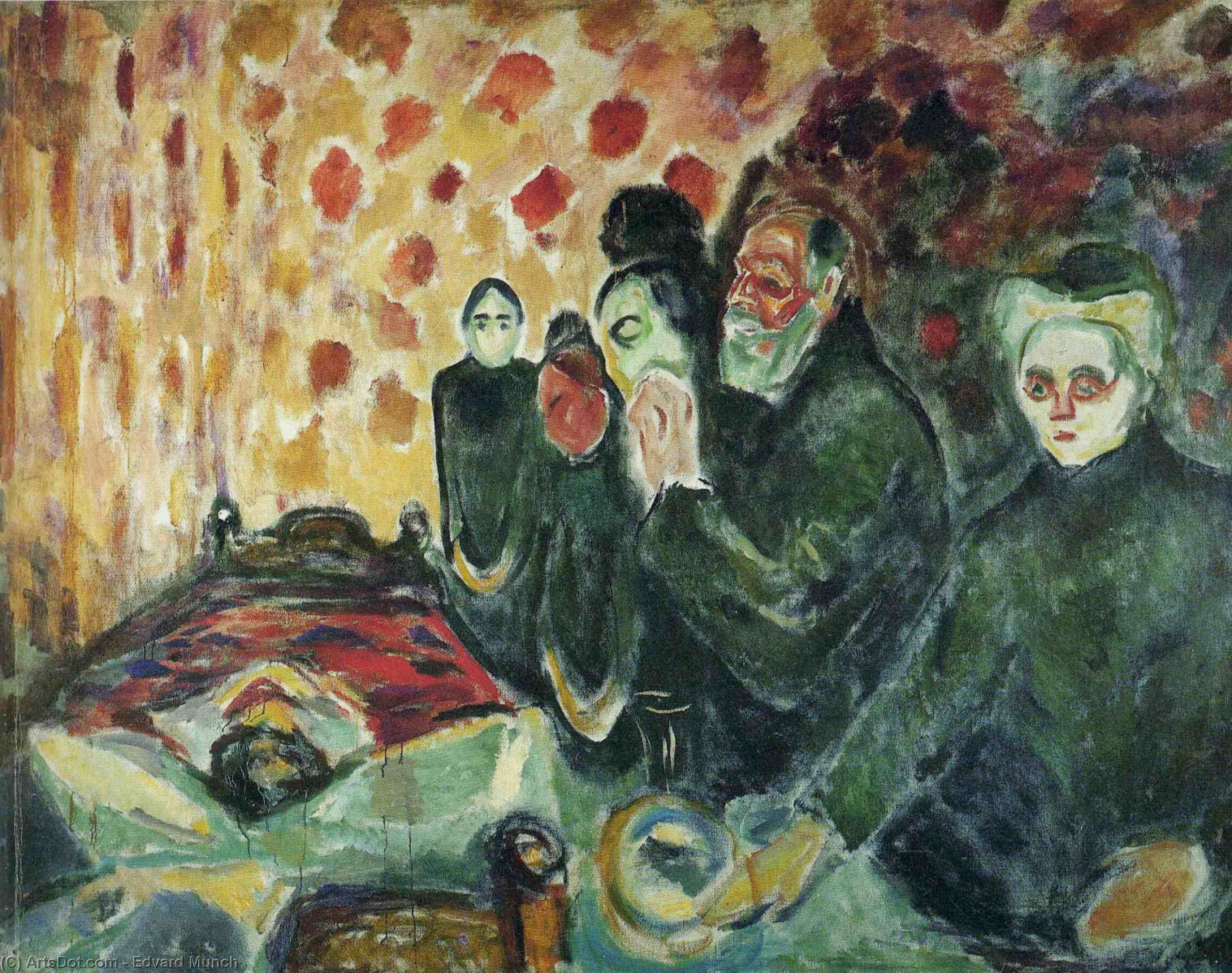 Near The Bed Of Death (fever) — Edvard Munch