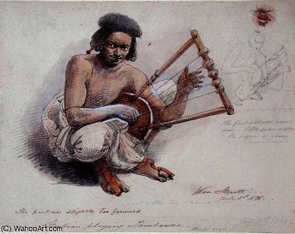 Nubian Playing Tambourine — William Strutt
