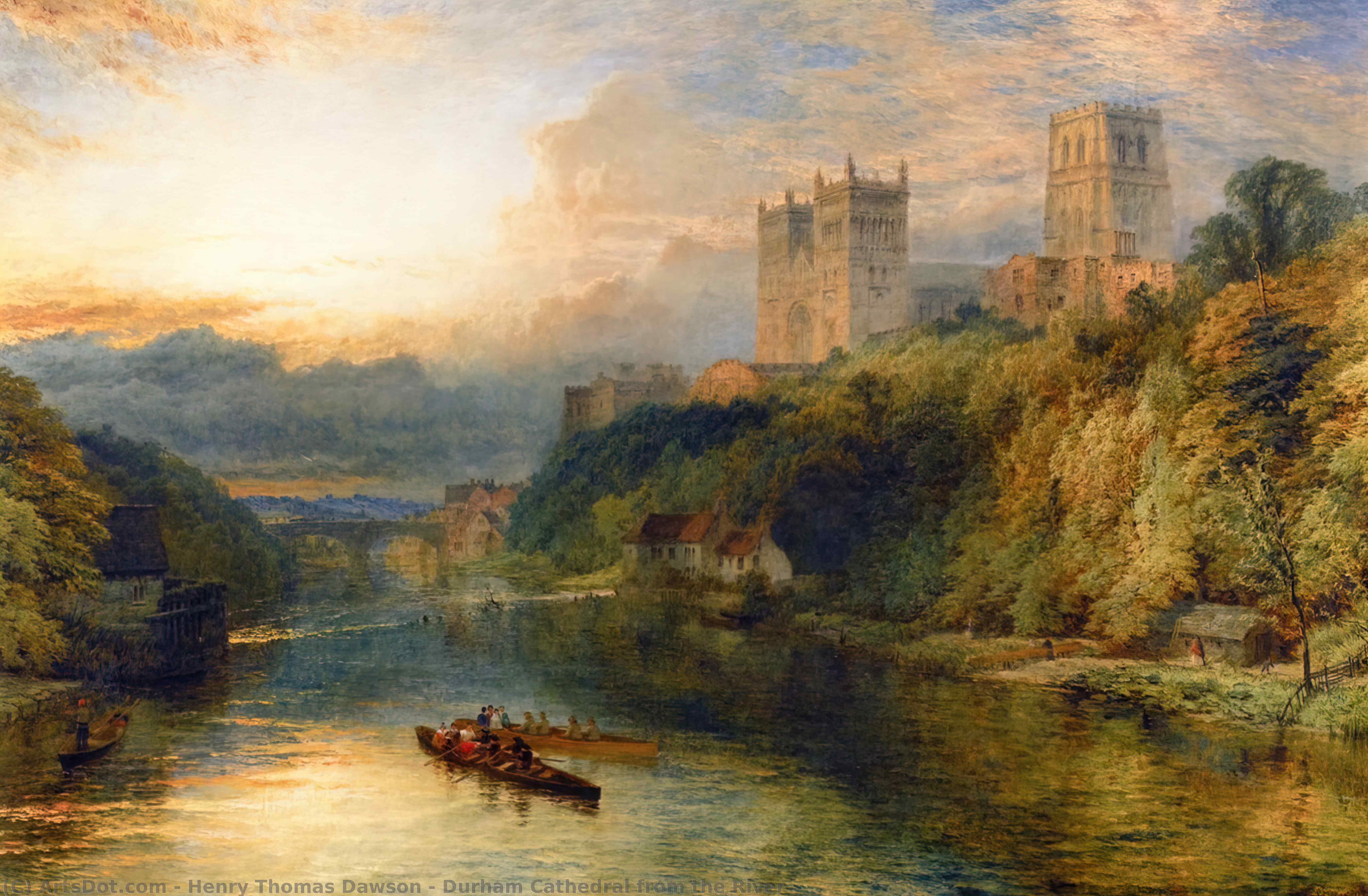 Durham Cathedral From The River — Henry Thomas Dawson