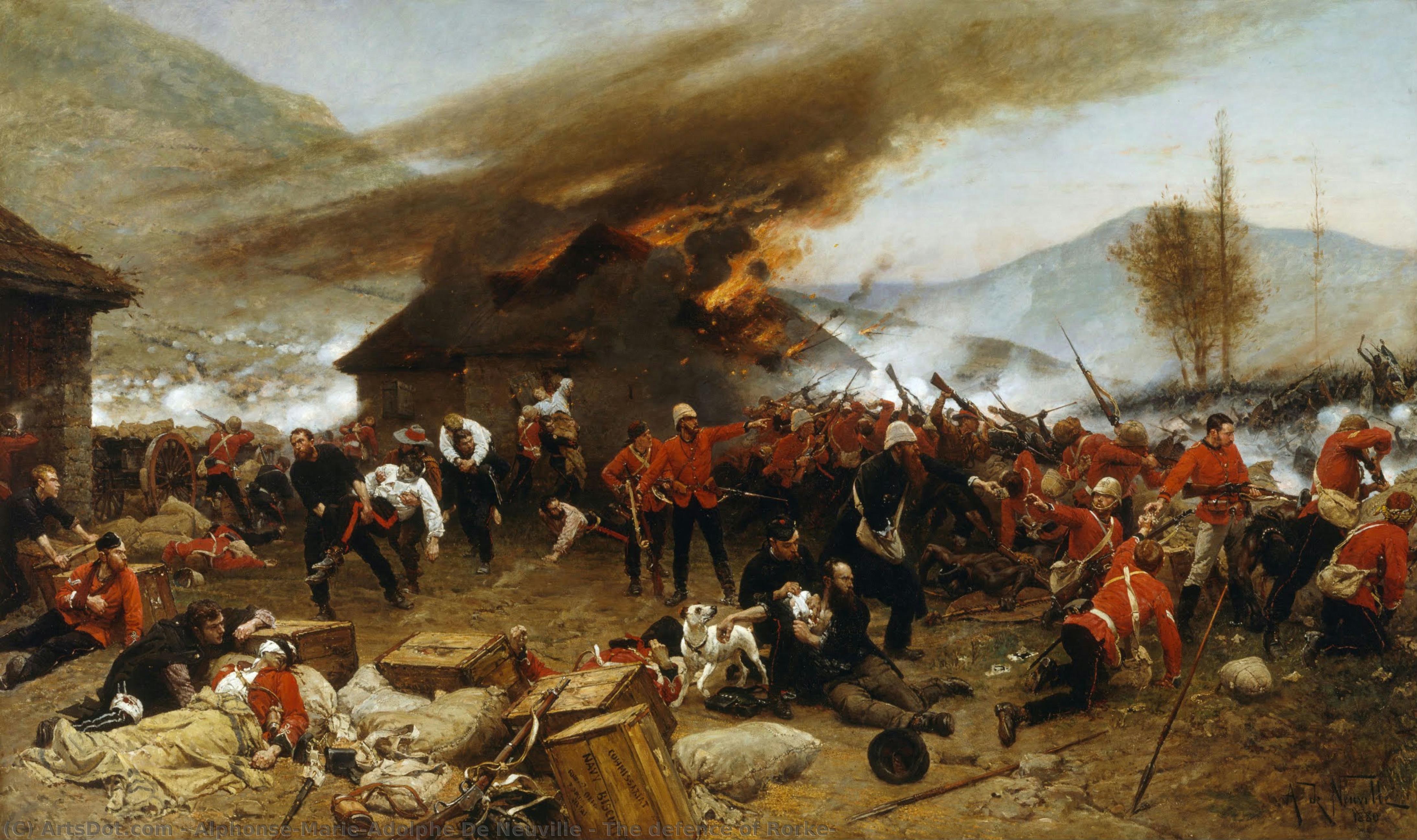 La Défense De Rorke — Alphonse De Neuville