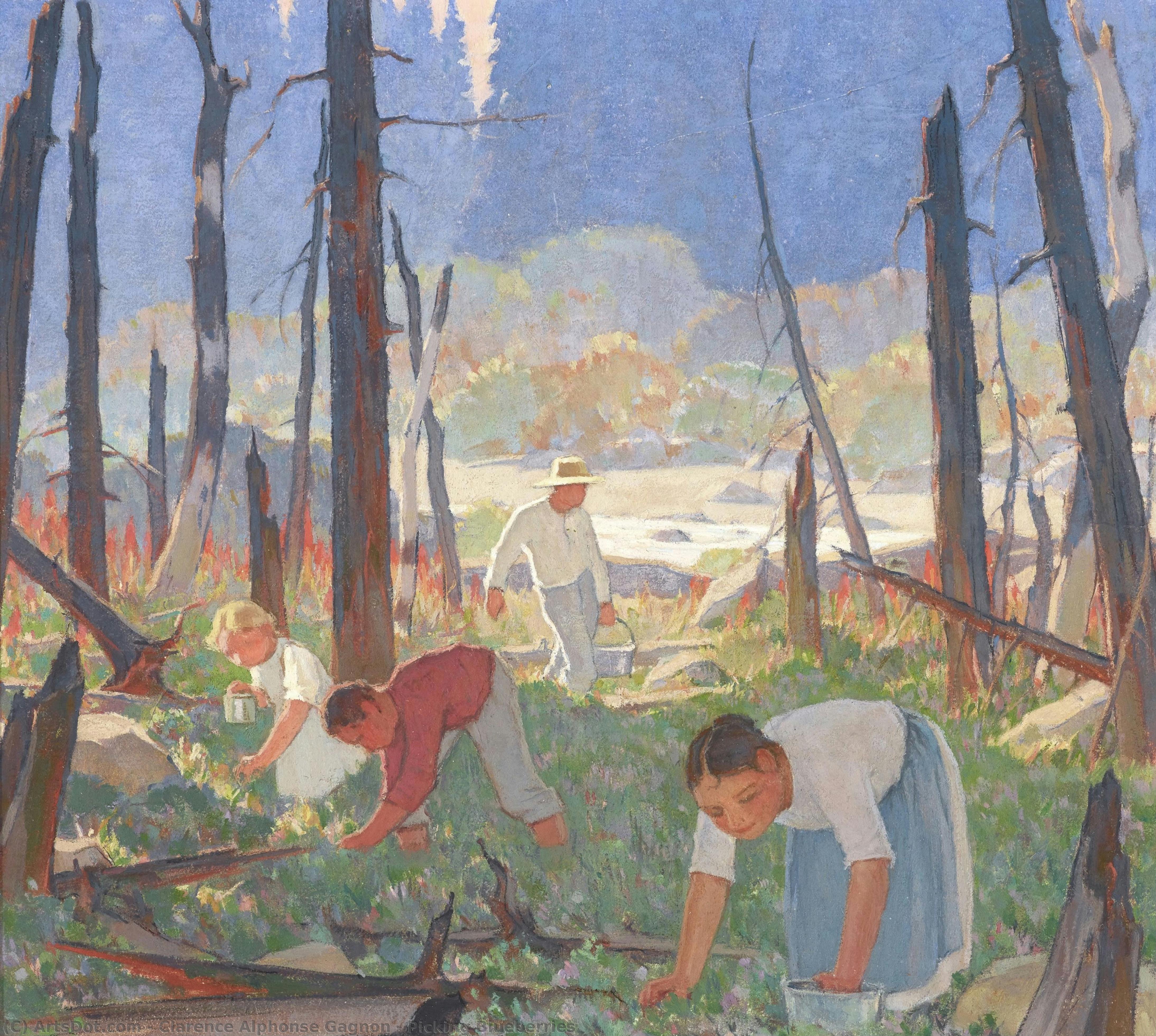 Sbírání Borůvek — Clarence Alphonse Gagnon