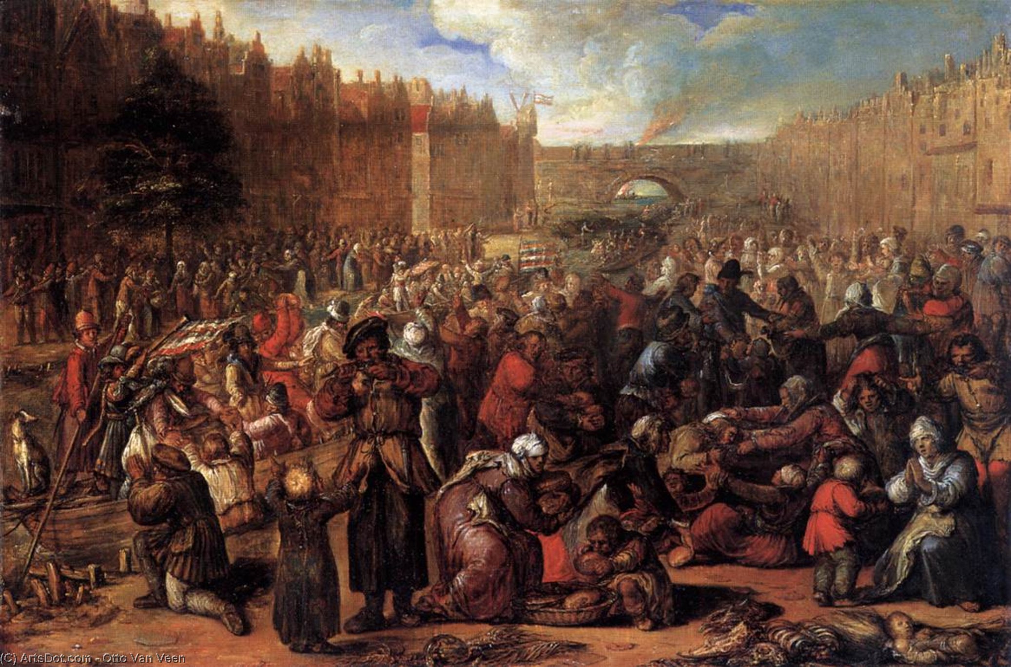 Distribution Of Herring And White Bread During The Siege Of Leiden — Otto Van Veen