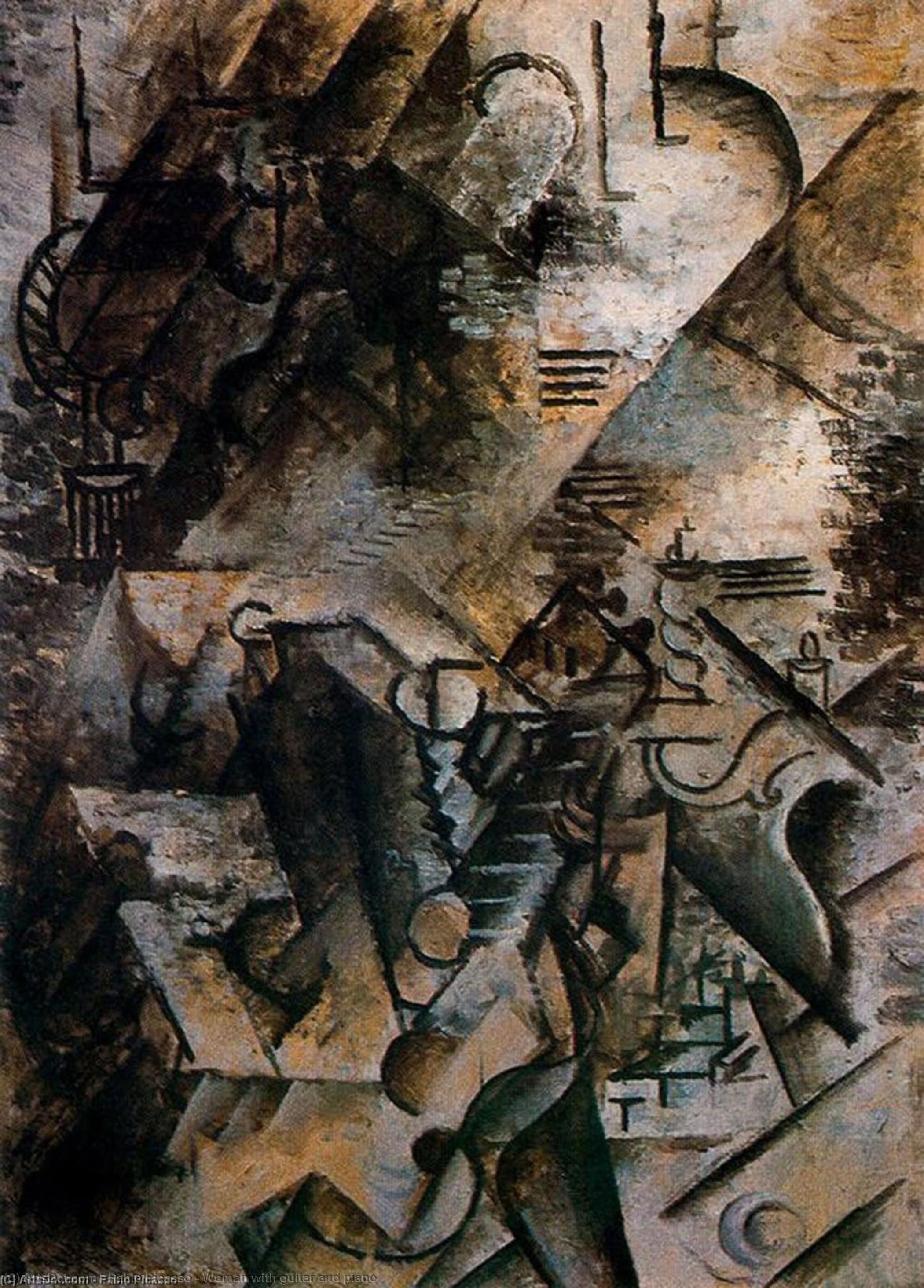 Donna Con Chitarra E Pianoforte — Pablo Picasso