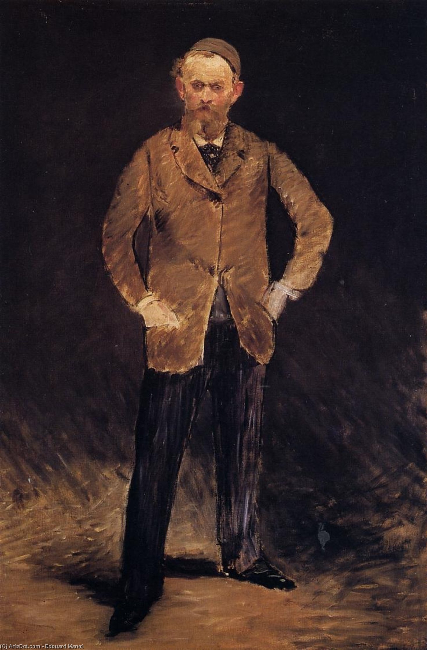 Selbstbildnis Mit Schirmkappe — Édouard Manet