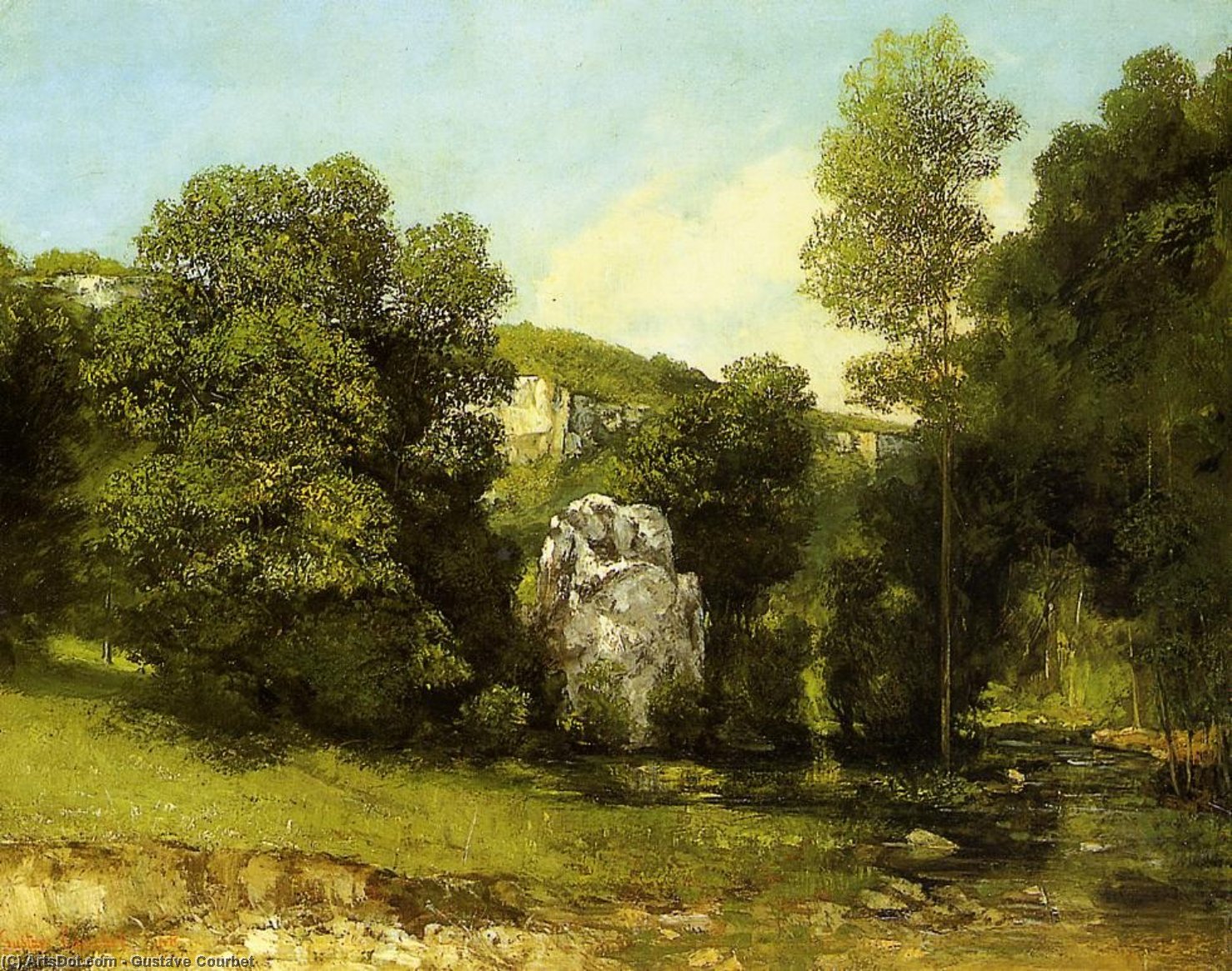 La Ruisseau De La Breme — Gustave Courbet