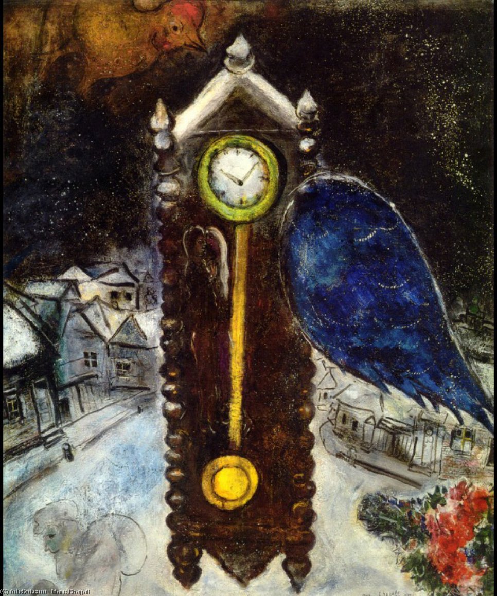 Orologio Con Ala Blu — Marc Chagall