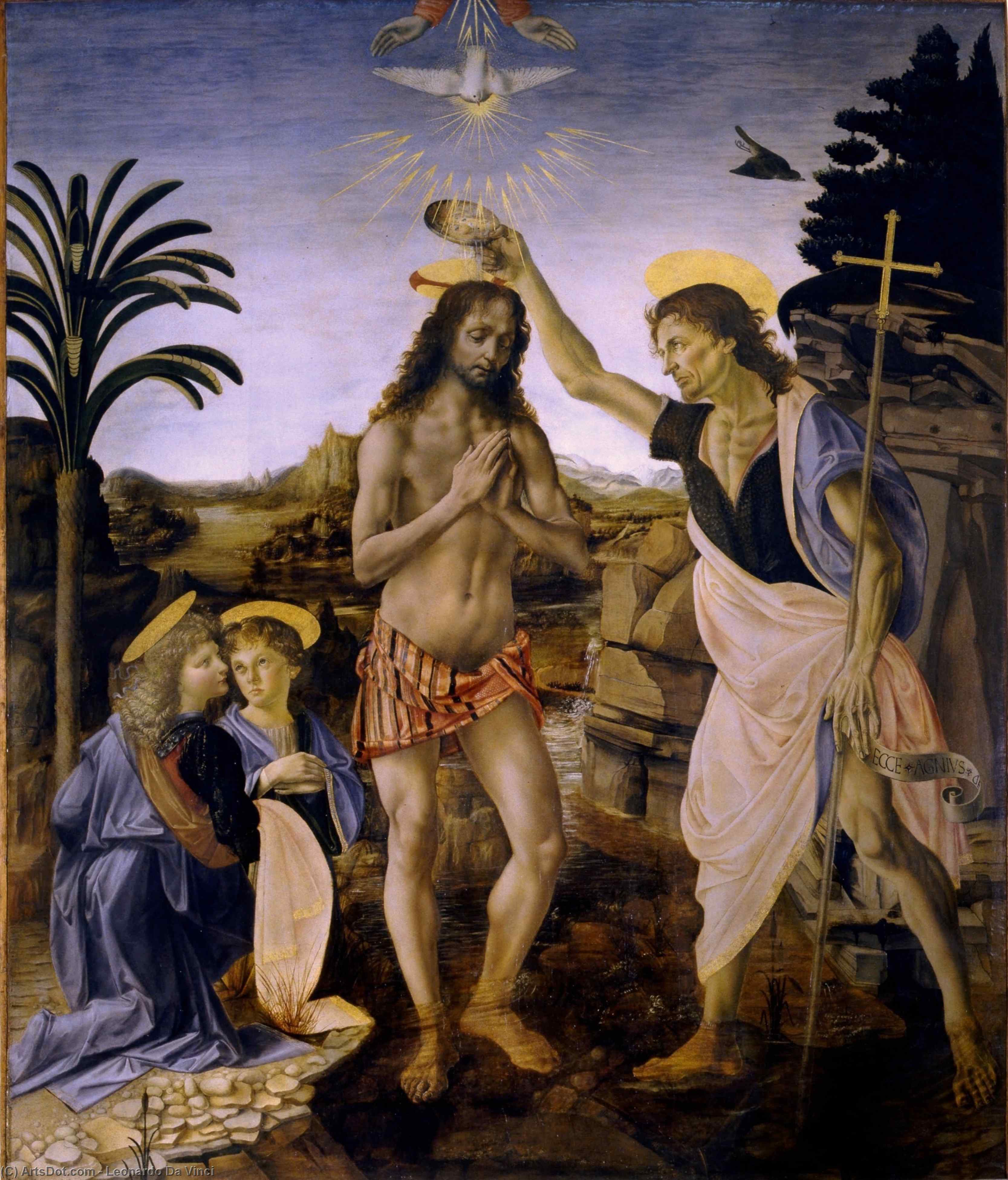 Křest Kristův — Leonardo Da Vinci