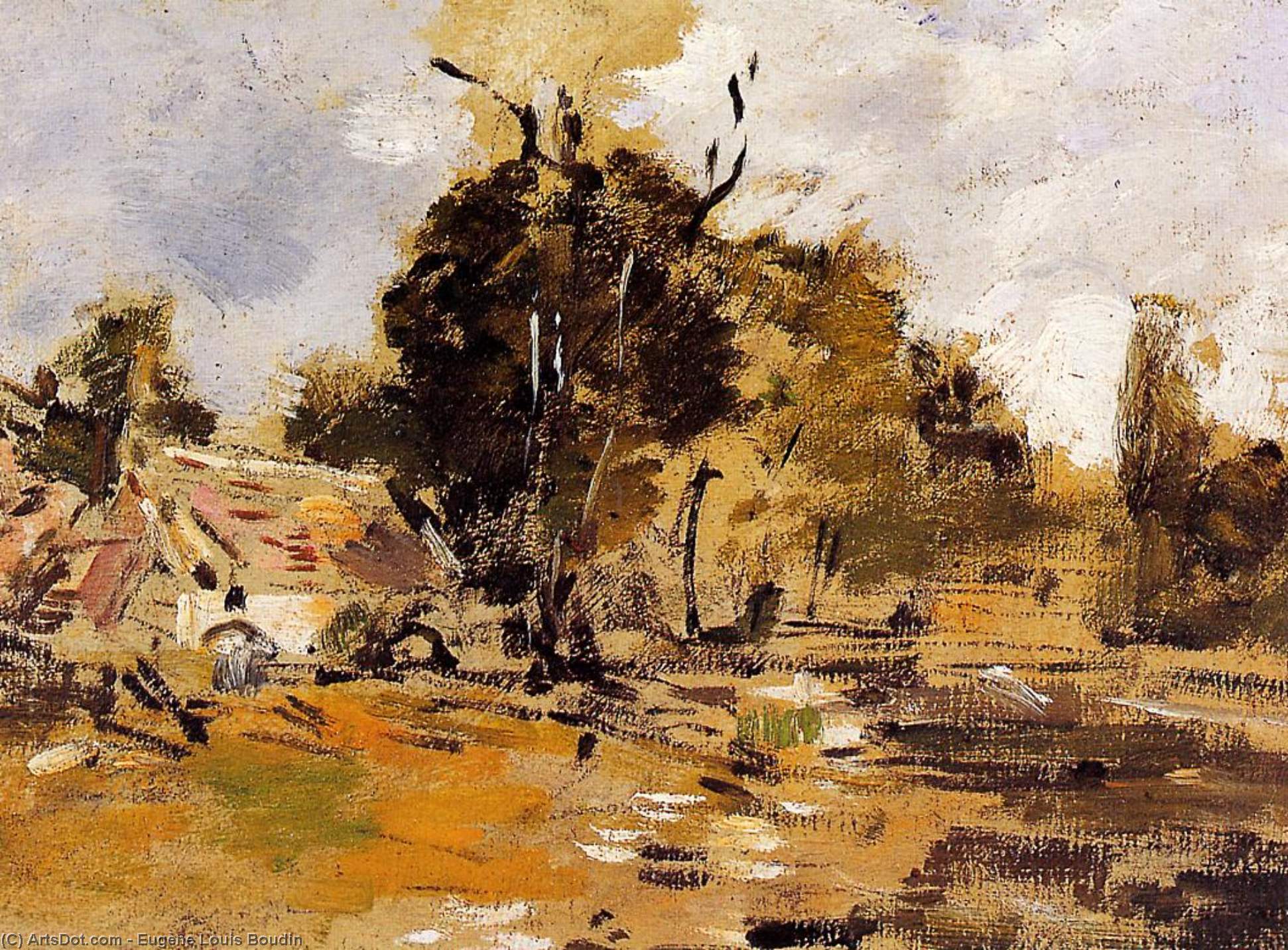 Study Of A Farm, St-ceneri — Eugène Louis Boudin