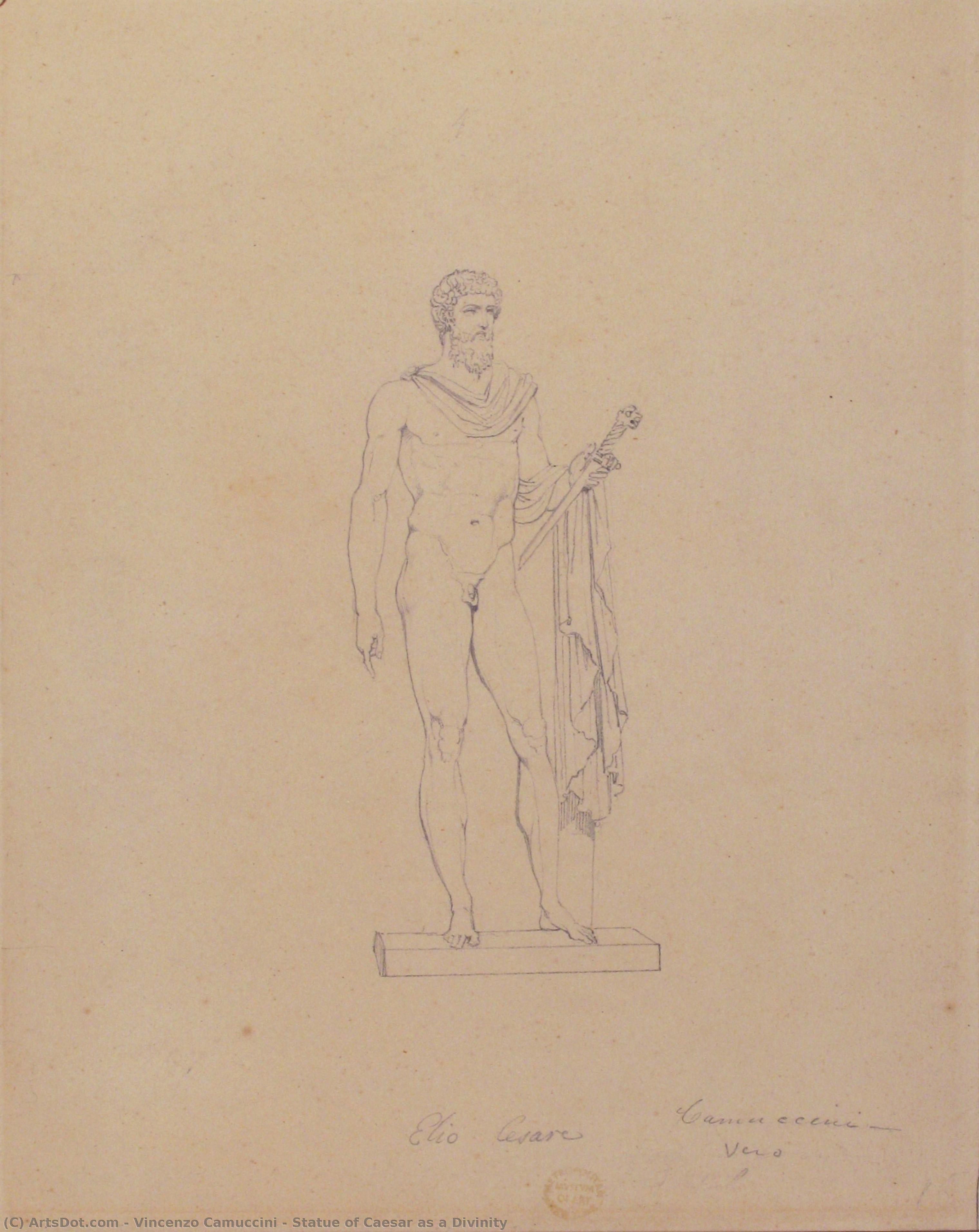 Statue Of Caesar As A Divinity — Vincenzo Camuccini