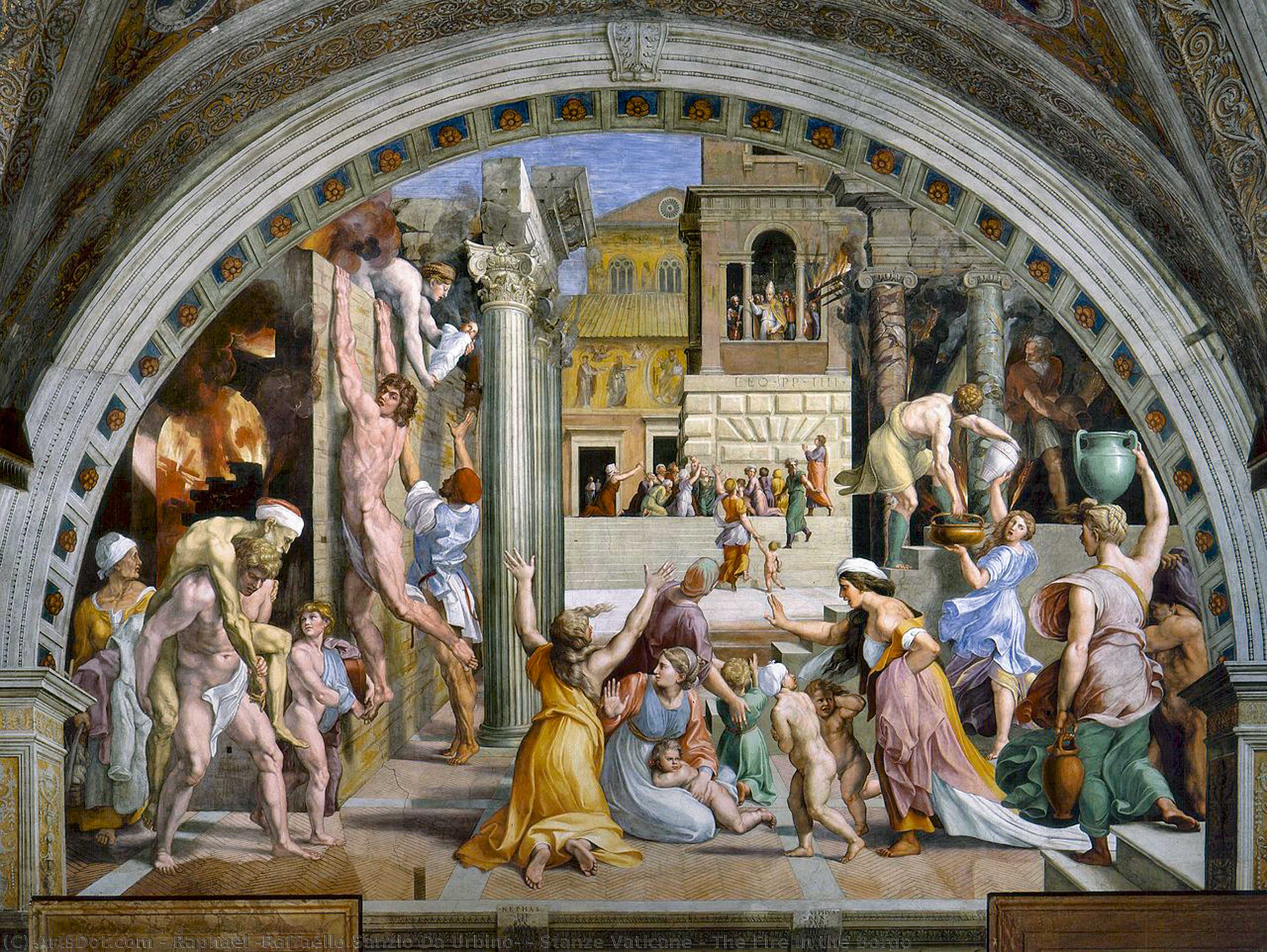 Stanze Vaticane - El Fuego En El Borgo — Rafael