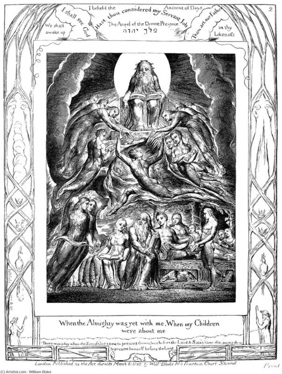 Satan Devant Le Trône De Dieu — William Blake