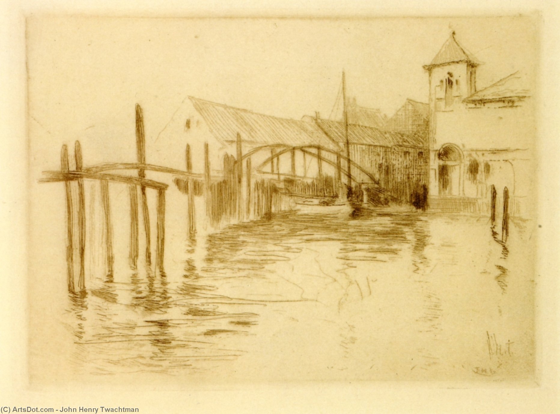 Dock At Newport — Џон Хенри Твактман