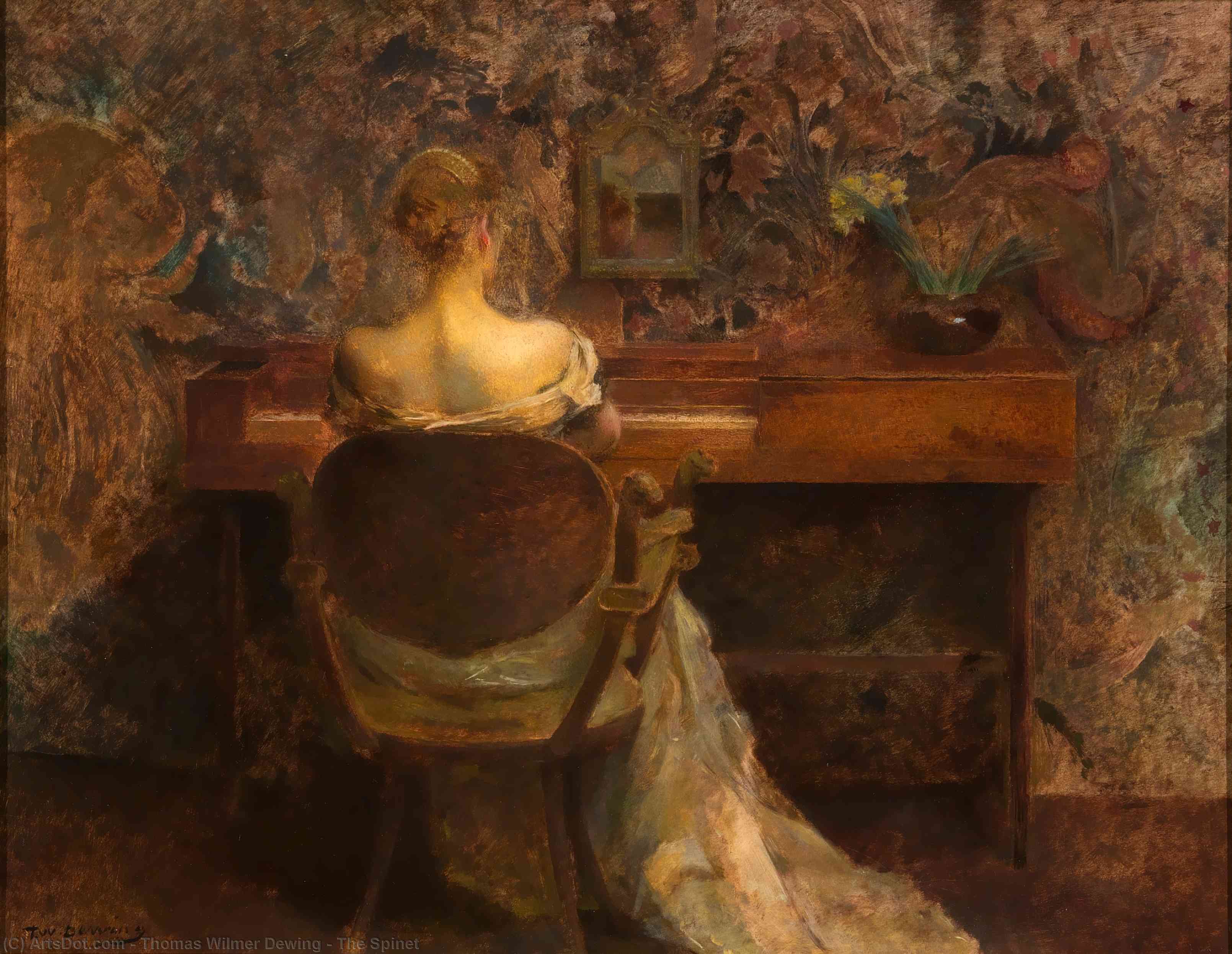 The Spinet — Thomas Wilmer Dewing