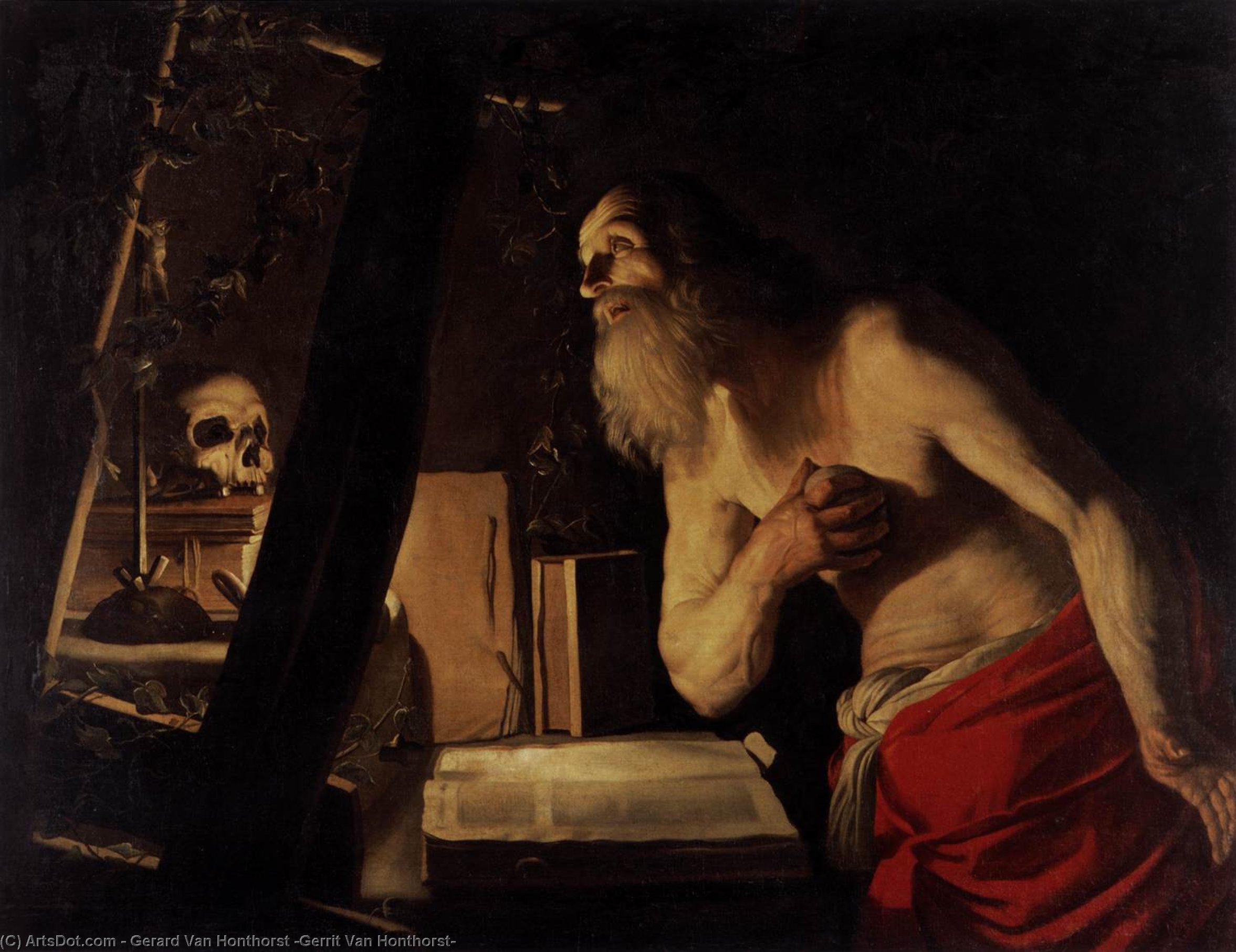 St Jerome — Gerard Van Honthorst