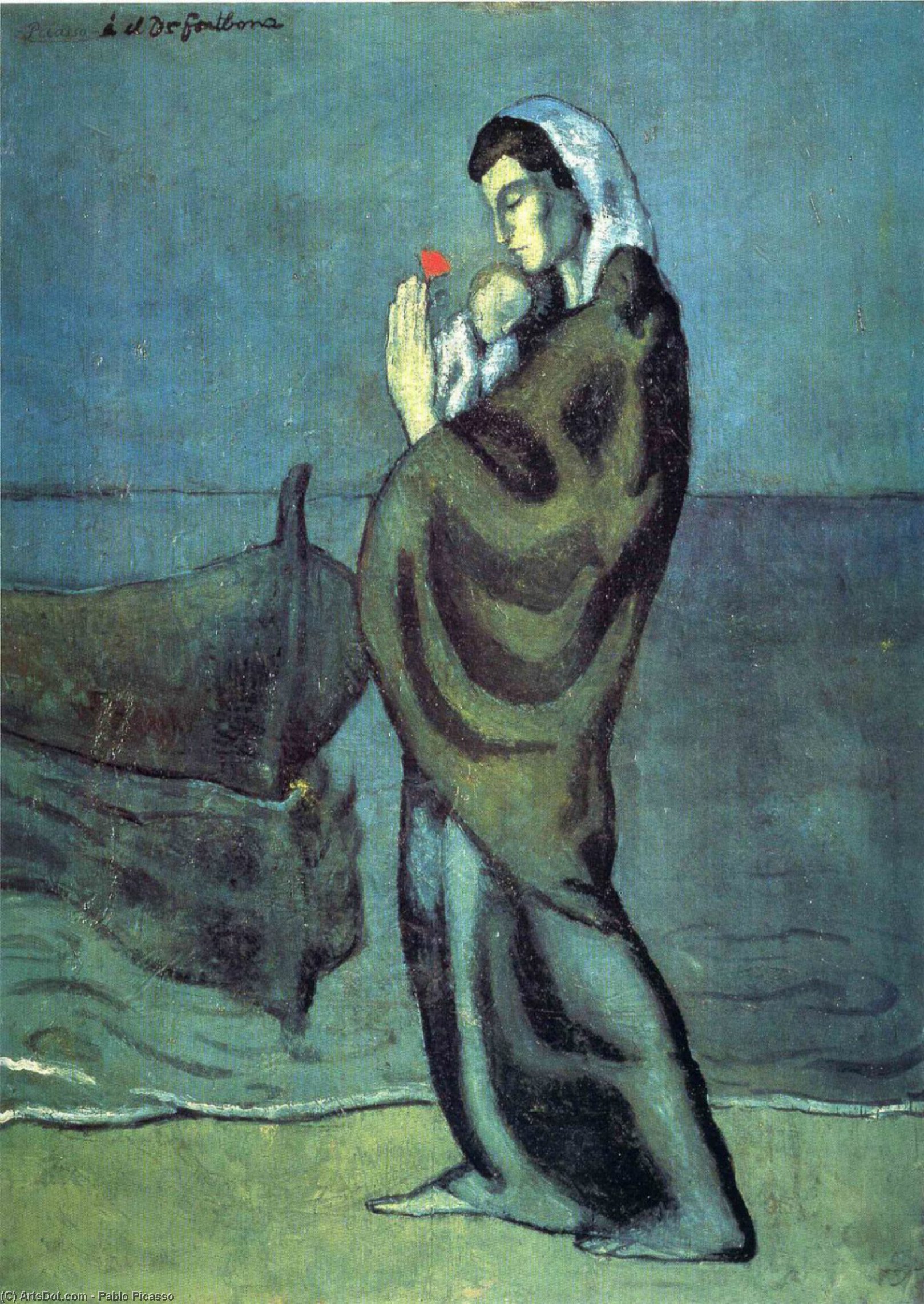 Madre E Figlio Sulla Spiaggia — Pablo Picasso